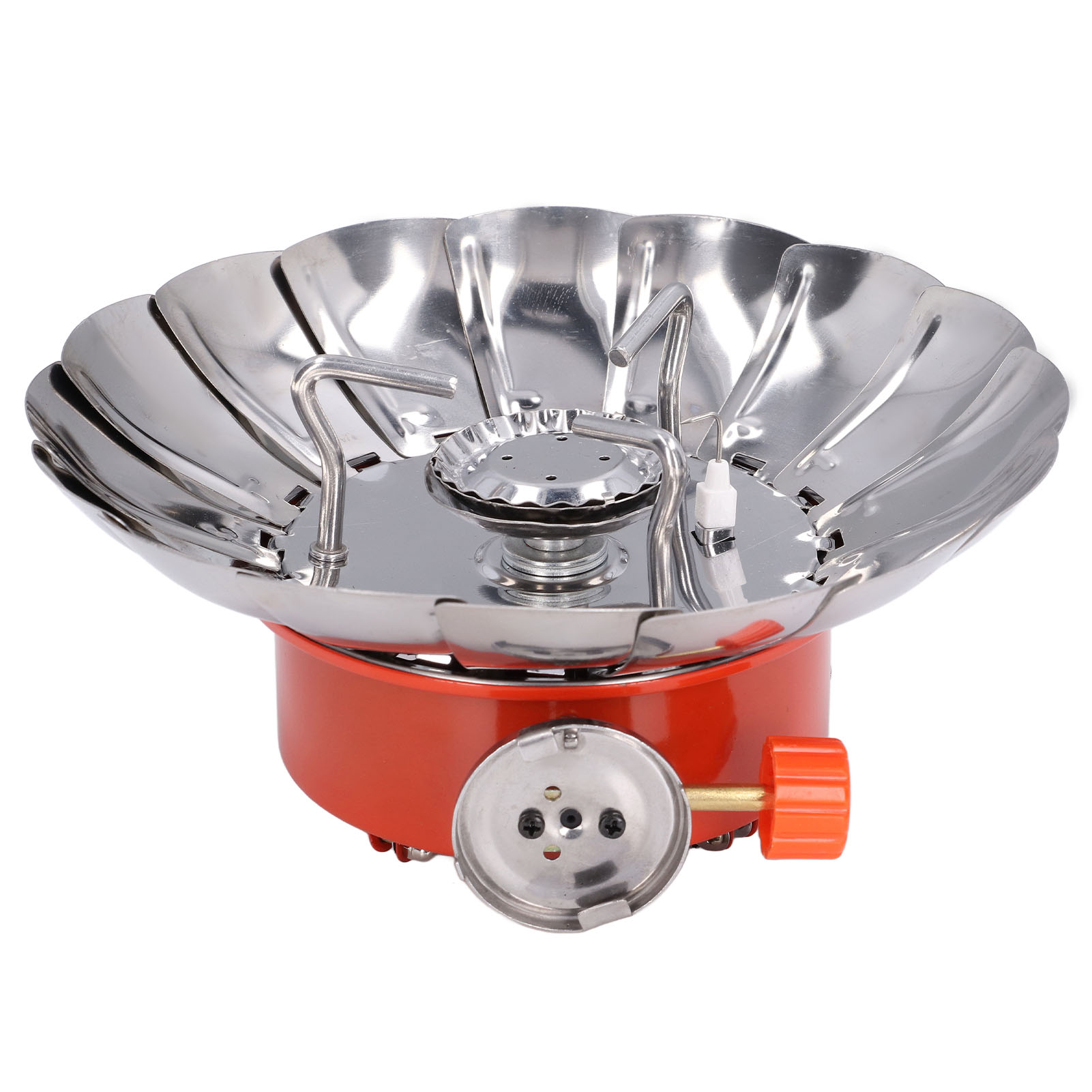 Mini Tragbarer, Faltbarer Gaskocher (lotus), Wanderkocher Für Outdoor-küche, Kompatibel Mit Langen Gaskartuschen, Ohne Brennbares Gas.