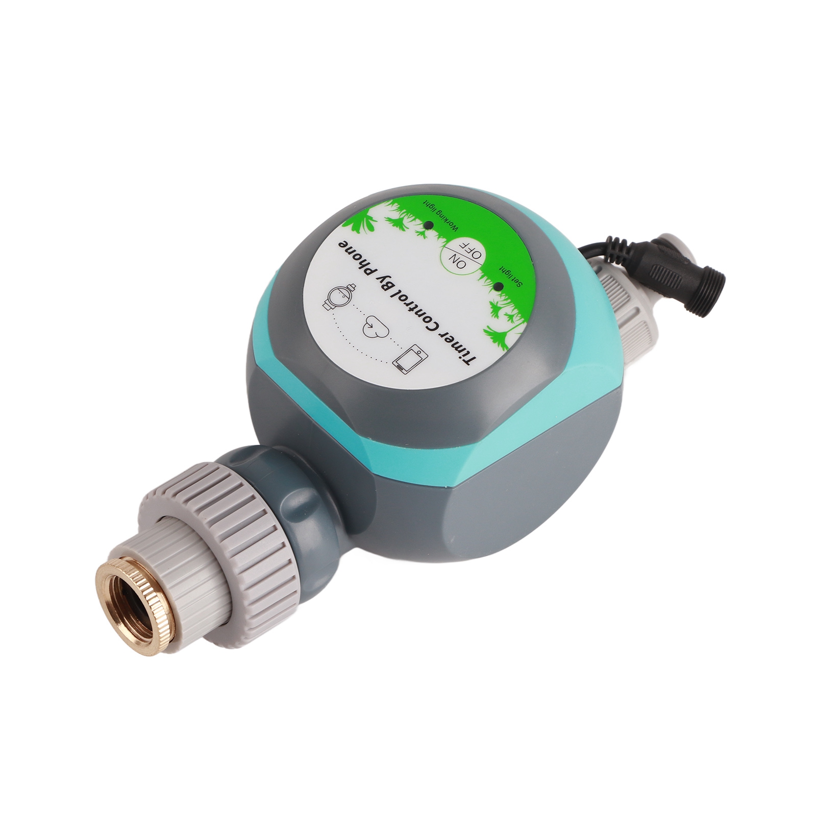 Usb-gartenbewässerungstimer Mit Telefon-, Wlan- Und Bluetooth-doppelsteuerung, Fernprogrammierer Für Die Bewässerung Mit Kupferanschluss, Ce+rohs-zertifiziert, Modell Fjkw002-b.