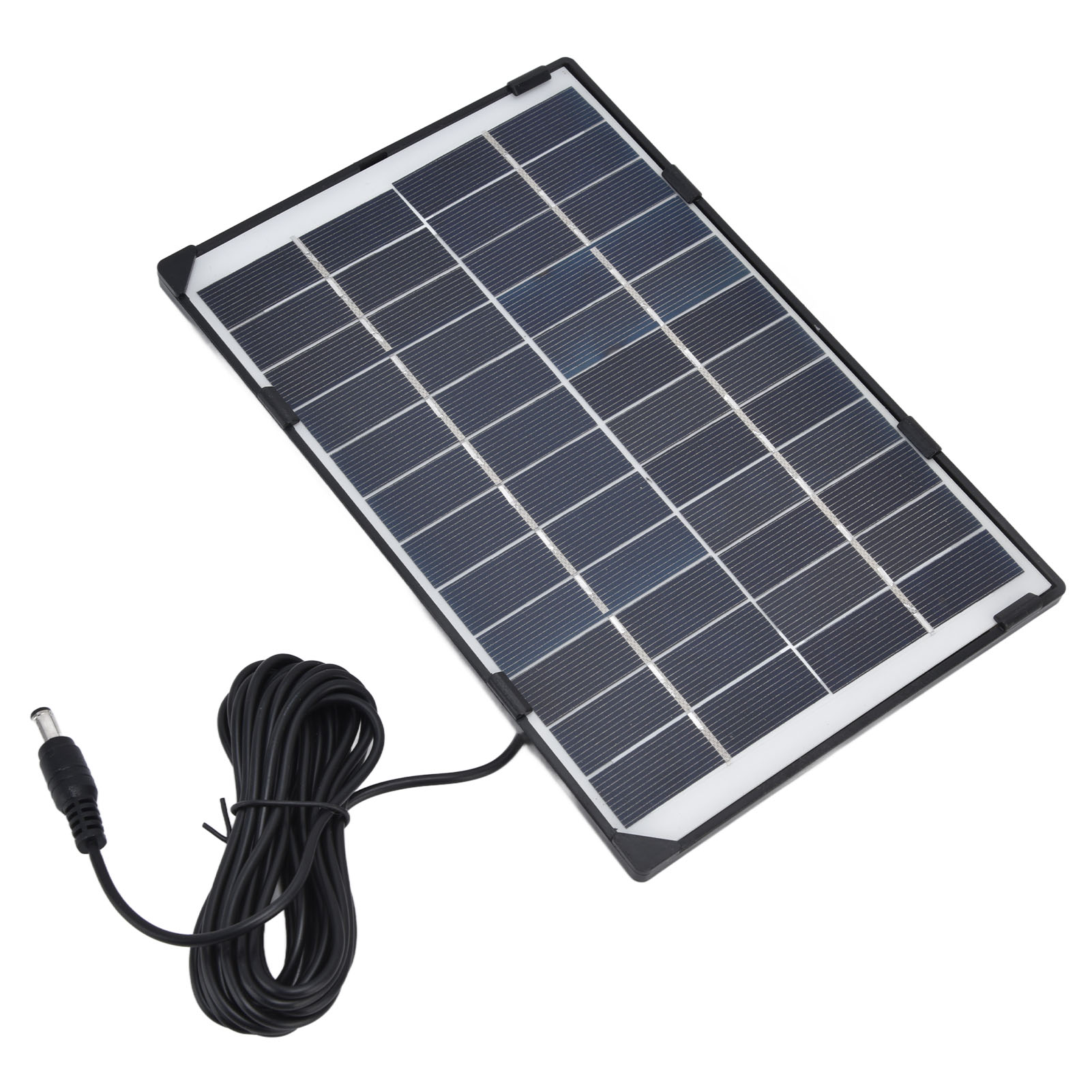 6-w-12-v-solarpanel Für Außenüberwachungskameras, Dc5521-ladeanschluss, Kein Eingebauter Akku, Gartenbeleuchtung
