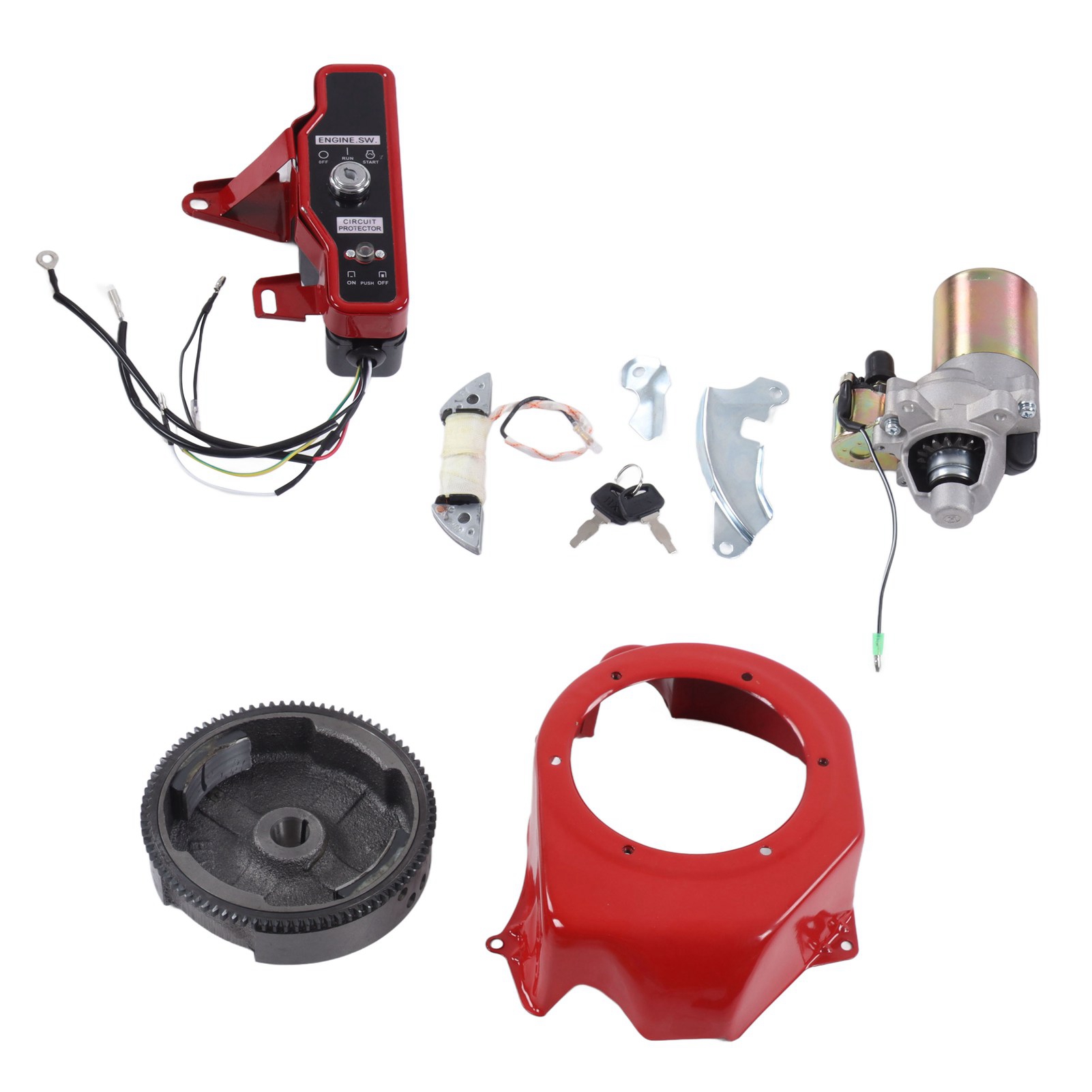 168f 170f Gx160 2kw 3kw Benzinmotor-ersatzteilset, Umrüstung Von Manuellem Auf Elektrischen Anlasser, 5-teilig