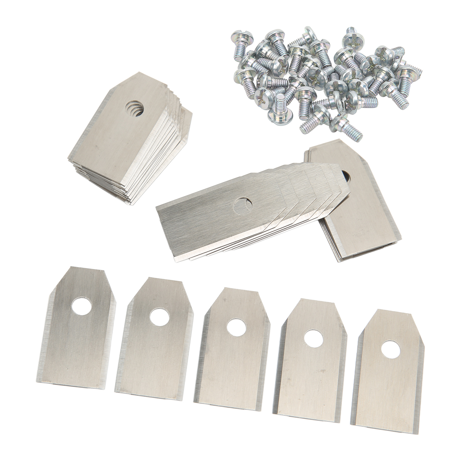 30er-pack Ersatzmesser Für Husqvarna Automower Mähroboter, Edelstahl 35 X 18 X 0,6 Mm, Silber