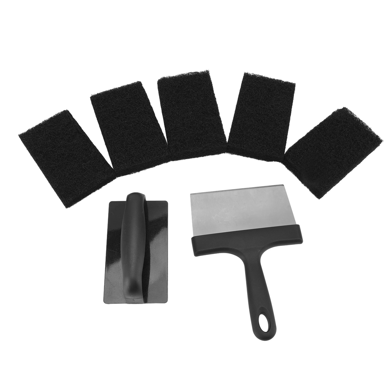 Set Mit 7 Edelstahl-grillreinigungswerkzeugen, Grill- Und Grillplattenbürste, Grillreinigungsset
