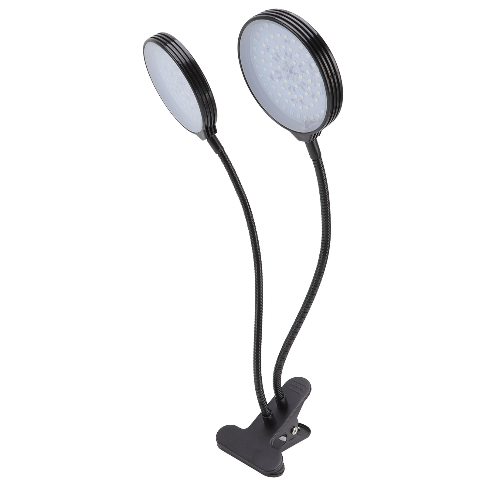 Doppelkopf-klemm-pflanzenlampe, Dimmbare Usb-vollspektrum-pflanzenlampe, Sämlingslampe (steuerung: 30 W (dual) - Runde Scheibe)