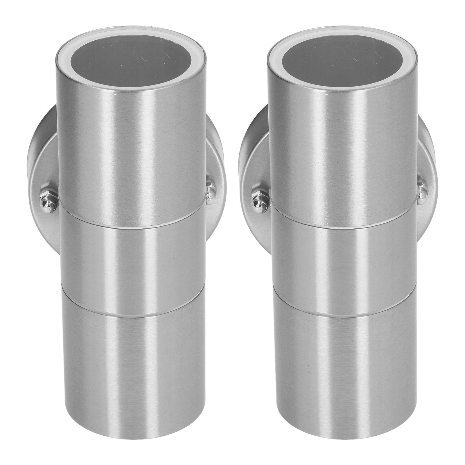 Gu10 Edelstahl-wandleuchte, Moderner Doppel-led-spot, Wasserdicht Für Den Außenbereich, Für Flur, Garten, Zaun, Villa, 2er-set (leuchtmittel Nicht Enthalten, Spannung 220-240 V)