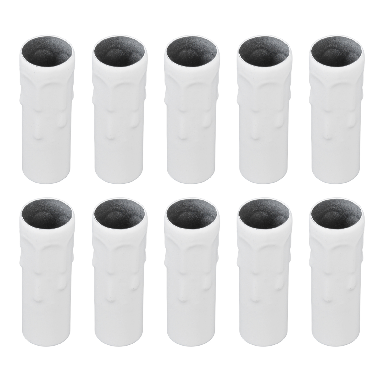Packung Mit 10 E14-fassungen, Tropfenförmige Kristallglasröhren, Gerade Fassungen Für Kronleuchter, Weißes Beleuchtungszubehör (2580mm).