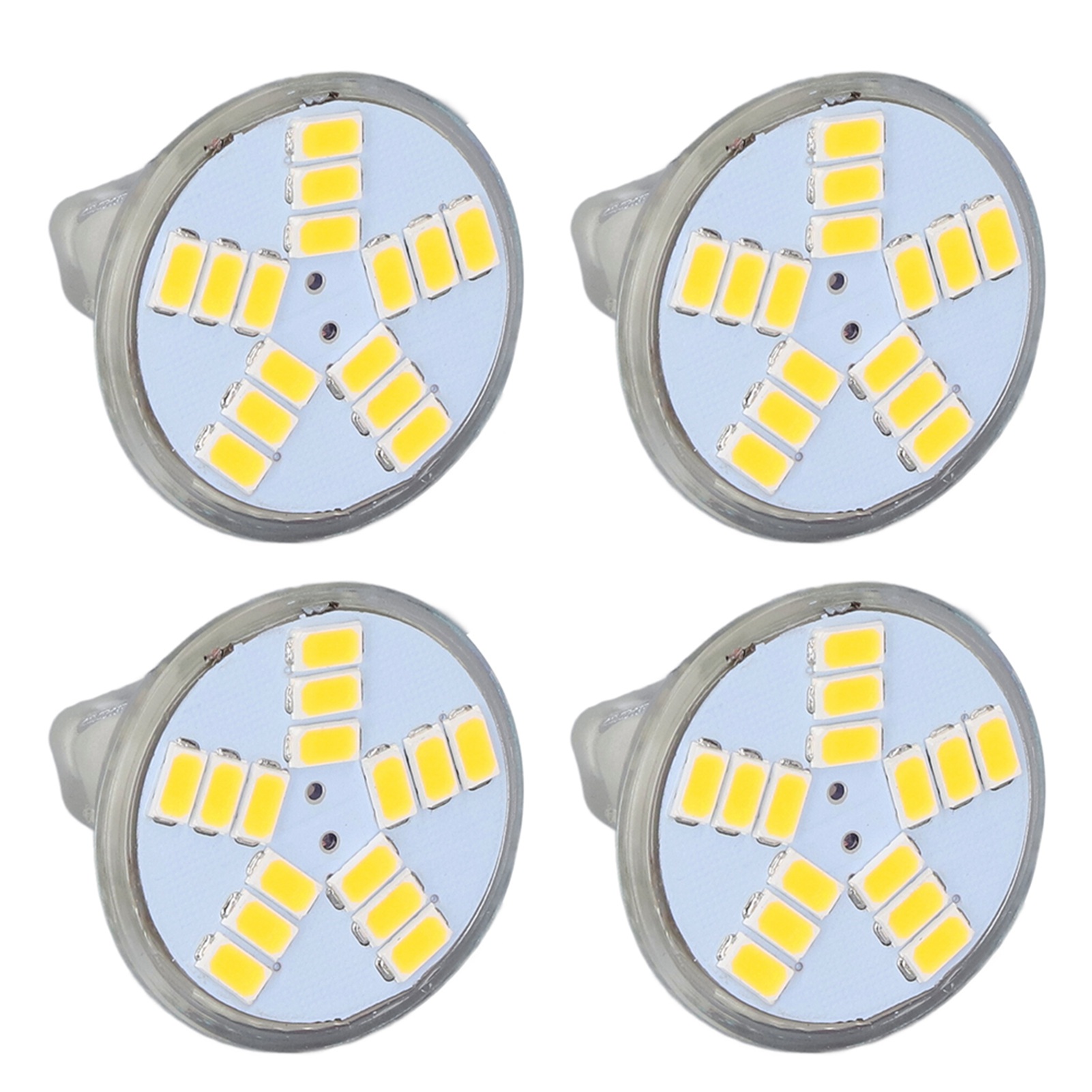 4er-pack Mr11 5w 15led 500lm Dc12v Bi-pin-led-lampen Für Strahler, Einbaustrahler Und Gartenbeleuchtung - Warmweiß (ce/rohs)