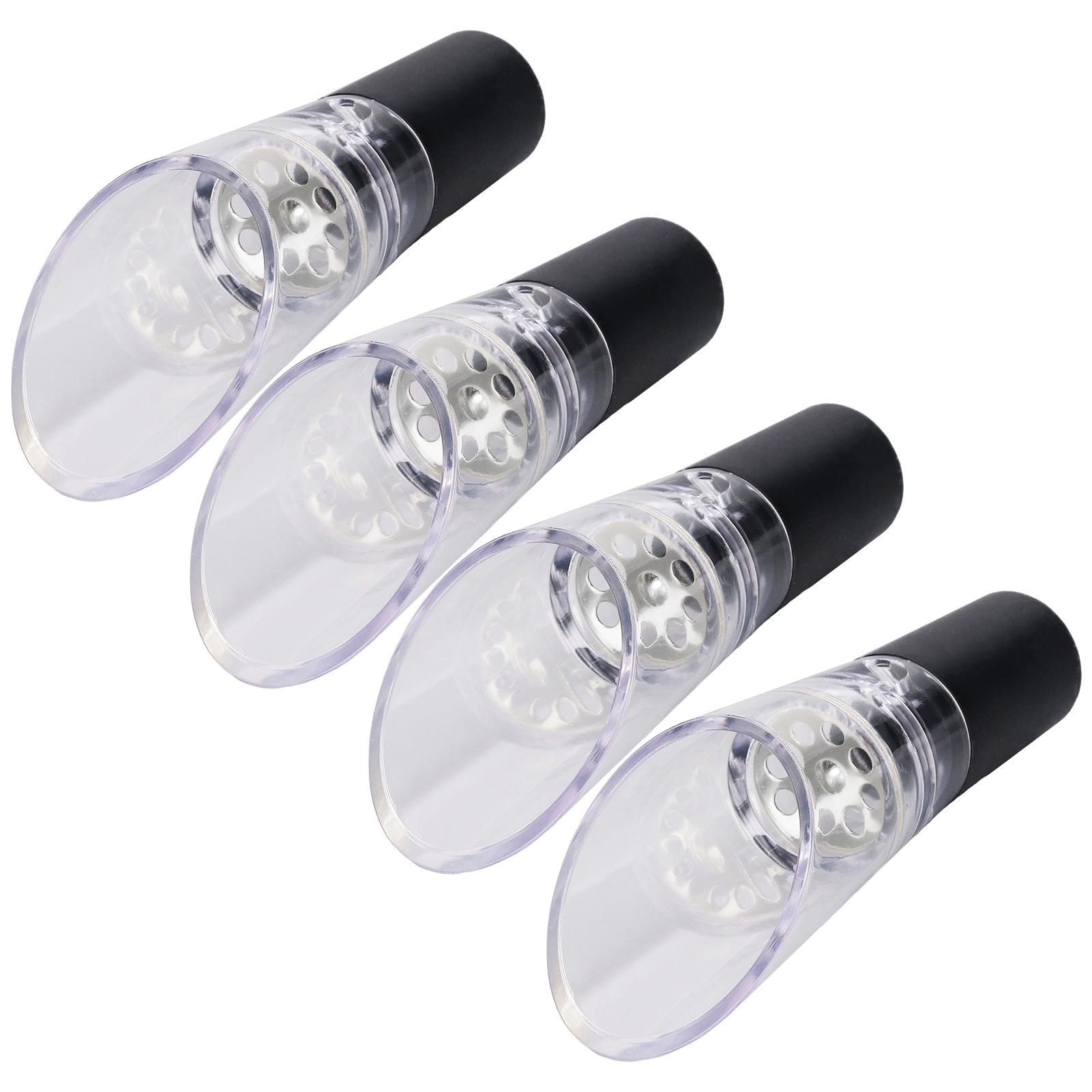 Set Mit 4 Silbernen Rotweinausgießern, Schnelle Belüftung, Hausbar, Abs, Ausgießrohr, Sommelier-geschenkset.