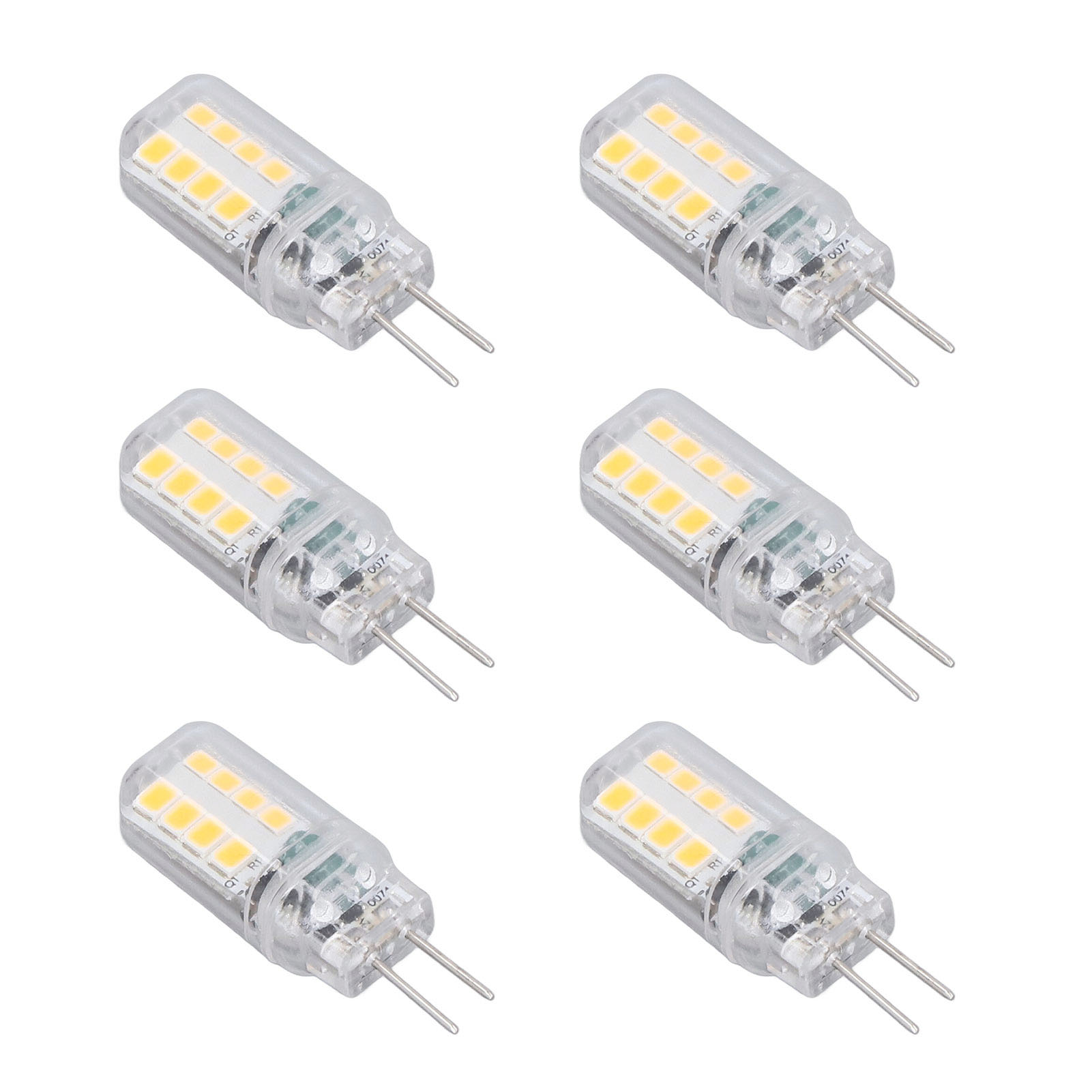 G4 Led-lampe, 3 W, 16 Chips, 12 V, Für Kronleuchter, Deckenleuchten, Wandleuchten, Tischlampen, 6er-pack, Klarer Schirm, Warmweiß