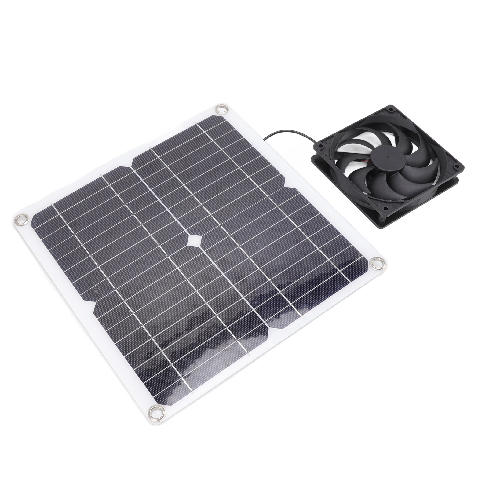 12-w-solarset Mit Ventilator Und Photovoltaikmodul Für Gartenhaus (ohne Batterie)