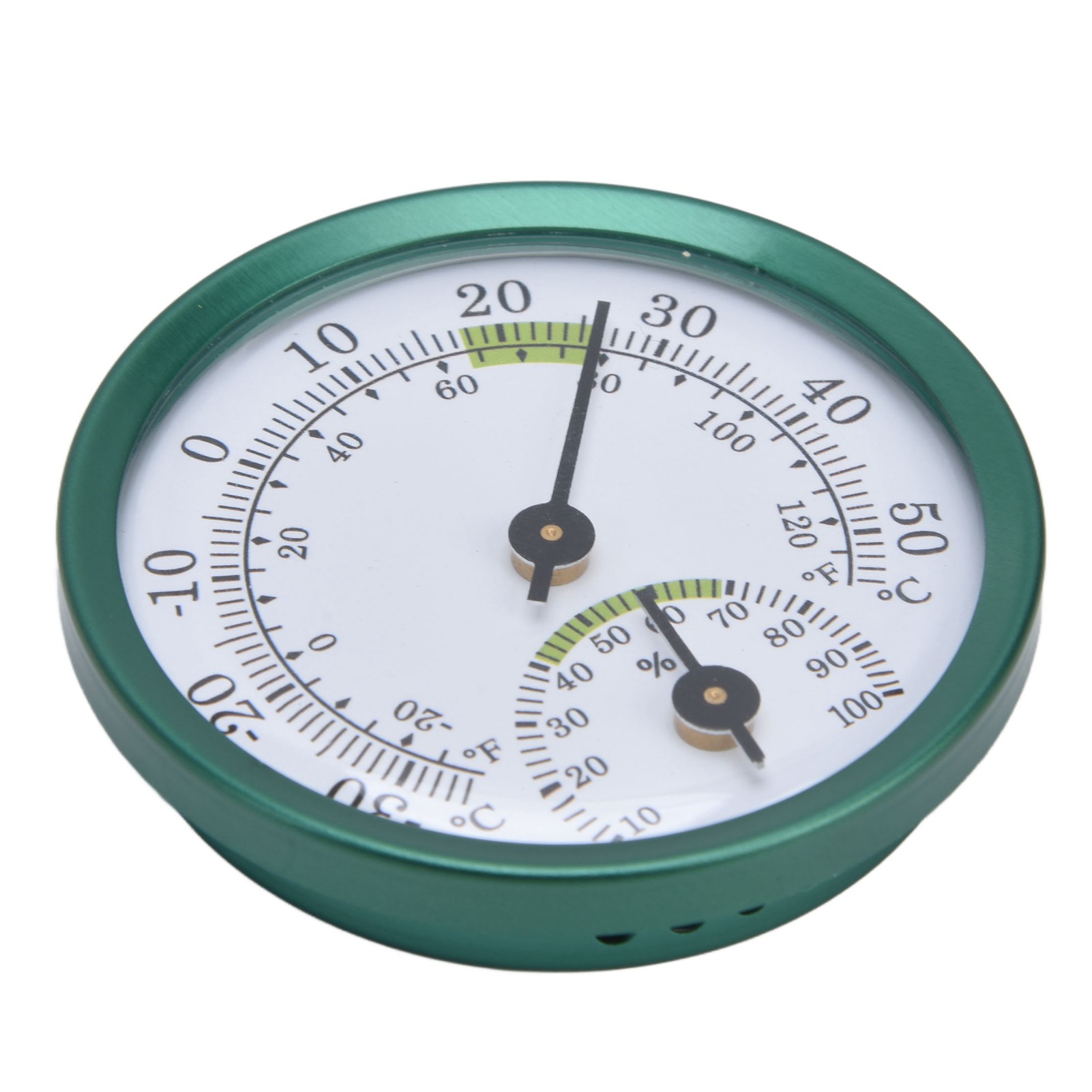 Miniatur-wandthermometer Für Den Innenbereich, Batterieloses Hygrometer Für Haus, Garten, Gewächshaus (modell Th103a Grün)