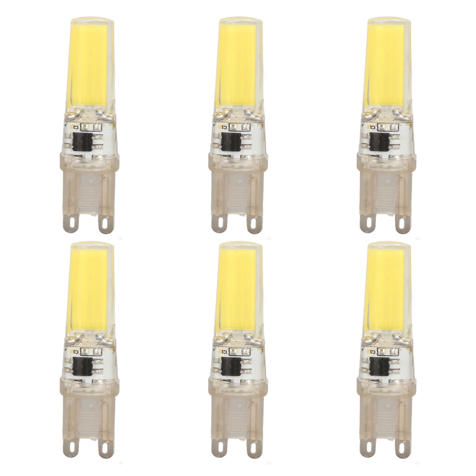 6er-pack Dimmbare G9 Cob-silikonlampen, Kaltweiß, 220 V, Für Kronleuchter, Deckenleuchten, Wandleuchten Und Tischlampen