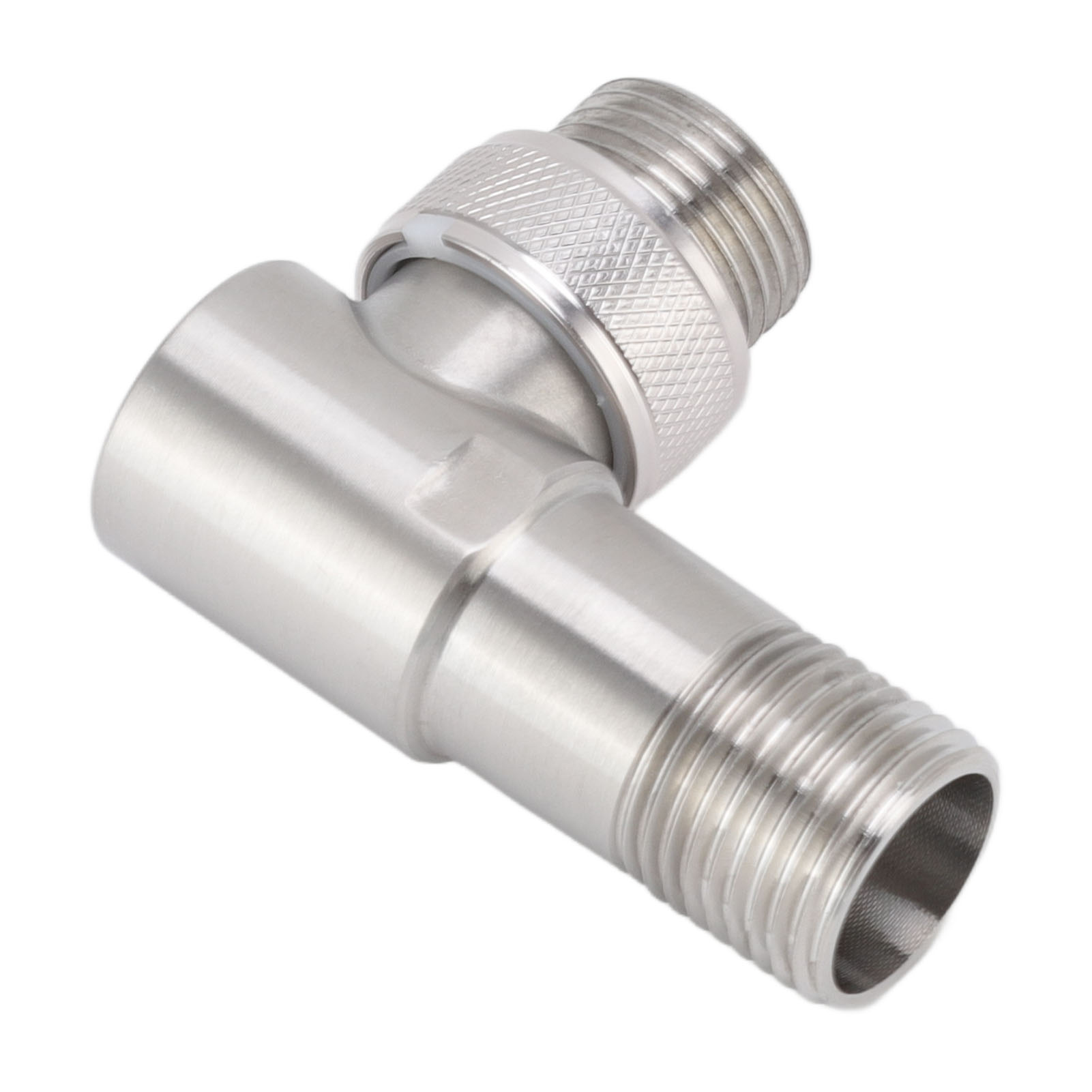 Absperrventil Aus Edelstahl 304, 1 Einlass, 2 Auslässe (g1/2) Für Wc Und Warmwasserbereiter, Integriertes 4-wege-eckventil Dn15, Kugelventil