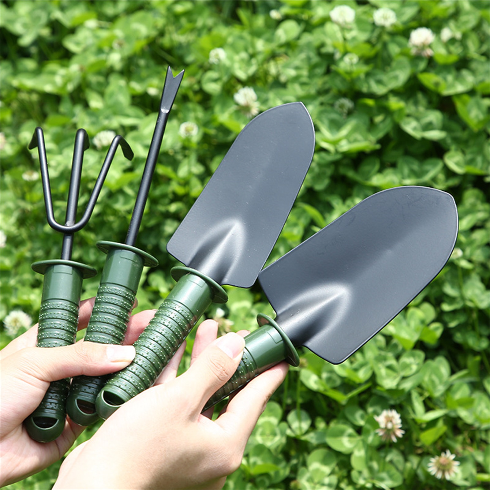 4-teiliges Garten-set – Pflanzwerkzeug Für Blumen, Gartenschaufel, Sukkulenten-pflanzgefäß, Grünes Set Für Den Hausgarten