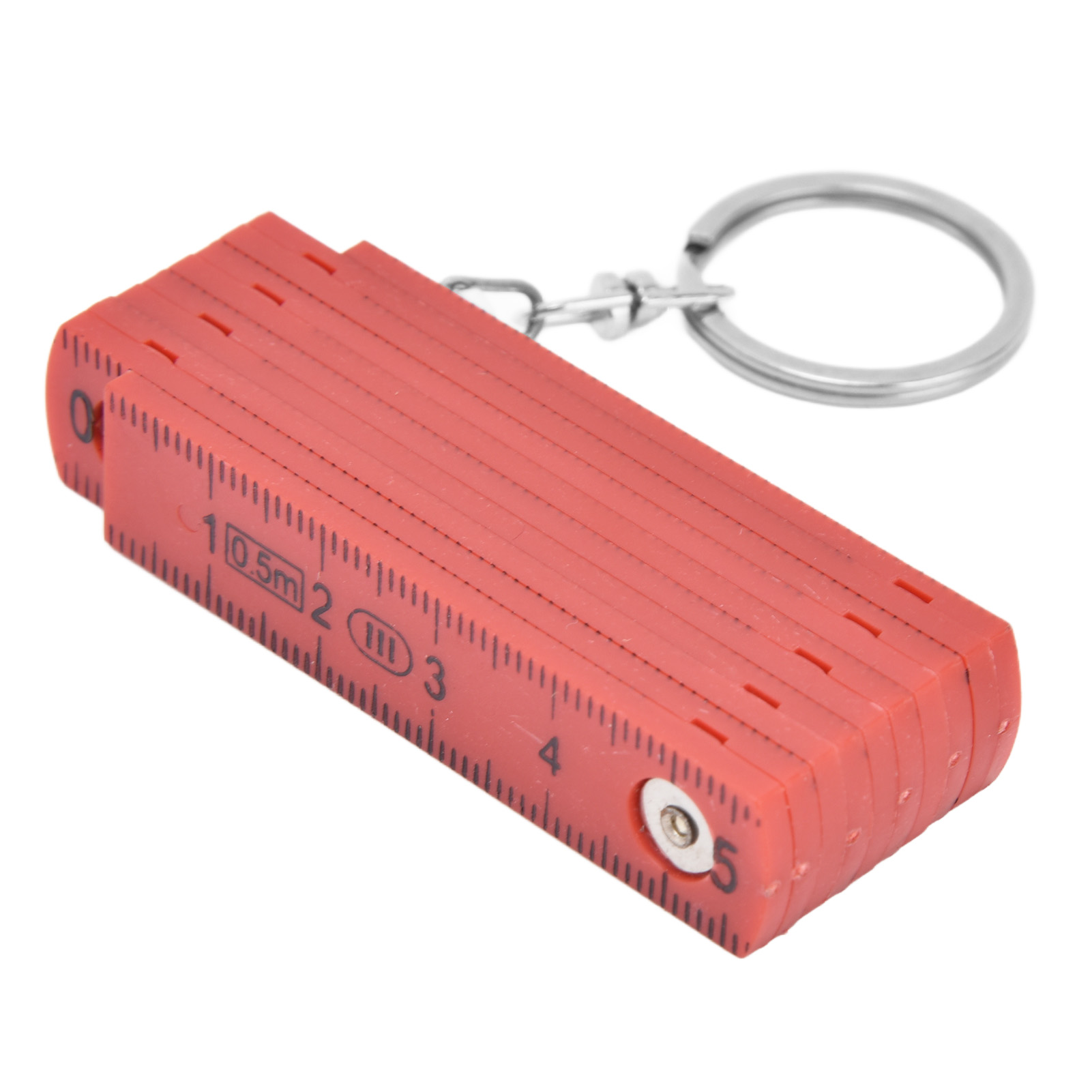 Set Mit 2 Faltbaren Abs-linealen, 0,5 M, 10-fach Faltbar, Rot, Mit Schlüsselring, Kunststoff-faltlineal Für Heimwerkerprojekte