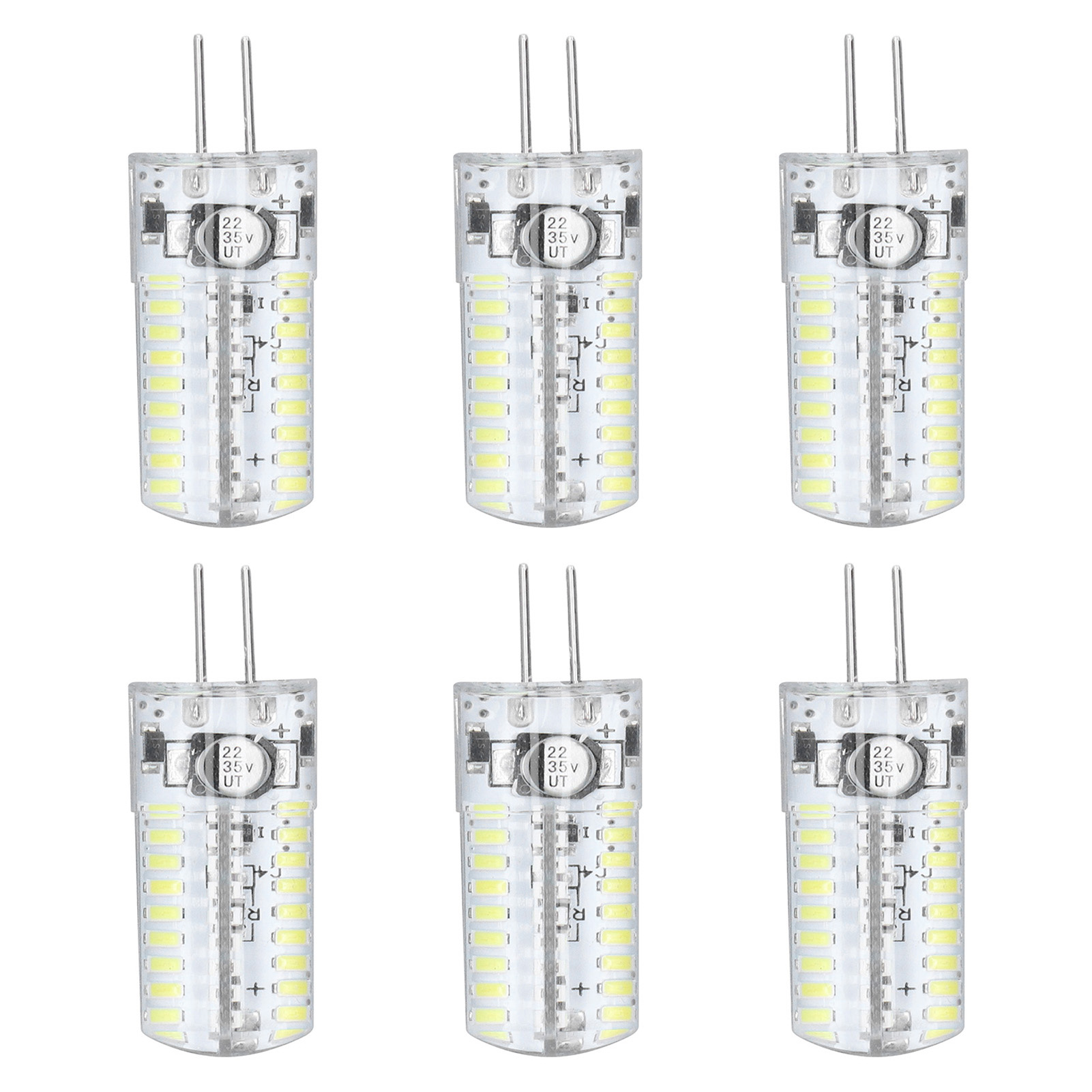 G4 72led 5w Maiskolben-led-lampe, 6 Stück, Kaltweiß (3014), Ideal Für Pendelleuchten, Deckenleuchten, Wandleuchten Und Tischlampen