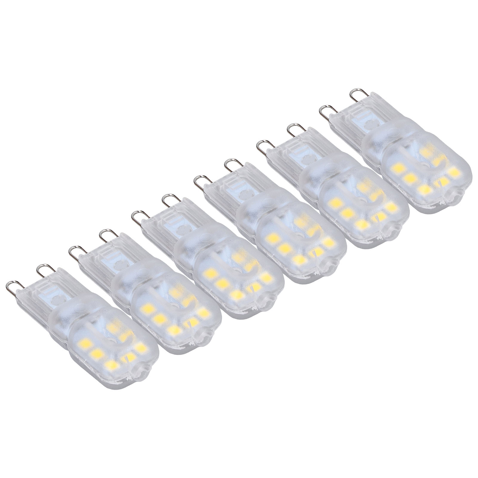 Packung Mit 6 Dimmbaren G9 3w 14led 2835 Glühbirnen, Kaltweiß 220v, Für Kronleuchter, Deckenleuchten, Wandleuchten Und Tischlampen (transparenter Lampenschirm).