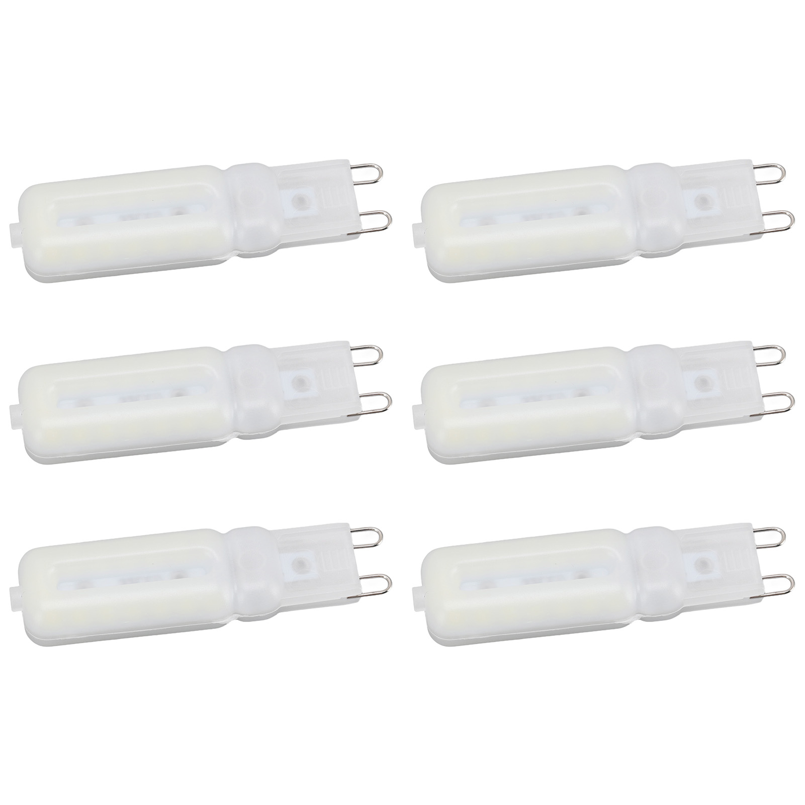 Packung Mit 6 Dimmbaren G9 7w 32led 2835 Glühbirnen, Neutralweiß 220v, Für Kronleuchter, Deckenleuchten, Wandleuchten Und Tischlampen (milchweißer Schirm).