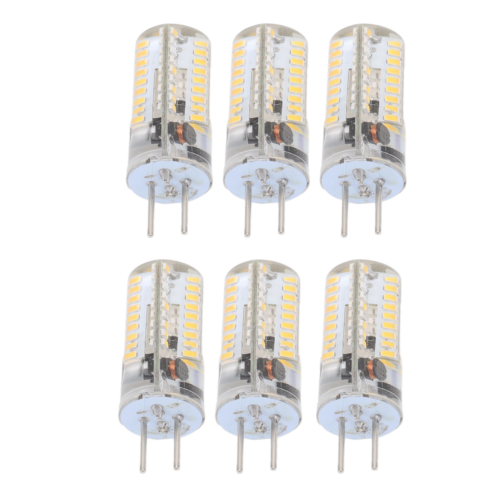 6er-pack Gy6.35 5w 72led Warmweiße Led-lampen Für Kronleuchter, Deckenleuchten, Wandleuchten Und Tischlampen (ce/rohs)
