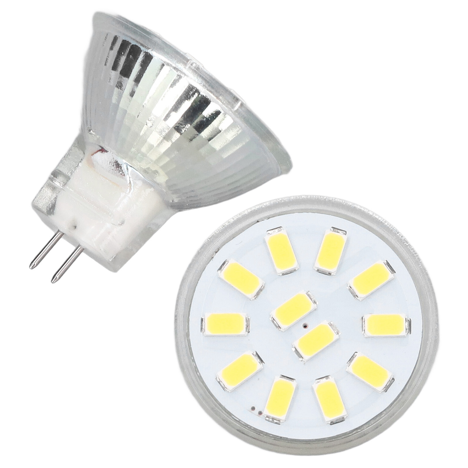 4er-pack Mr11 3w 12led 300lm Kaltweiße Led-lampen, Mit Stiftsockel, Ce+rohs-geprüft, Für Einbaustrahler, Lichtschienen Und Landschaftsbeleuchtung.