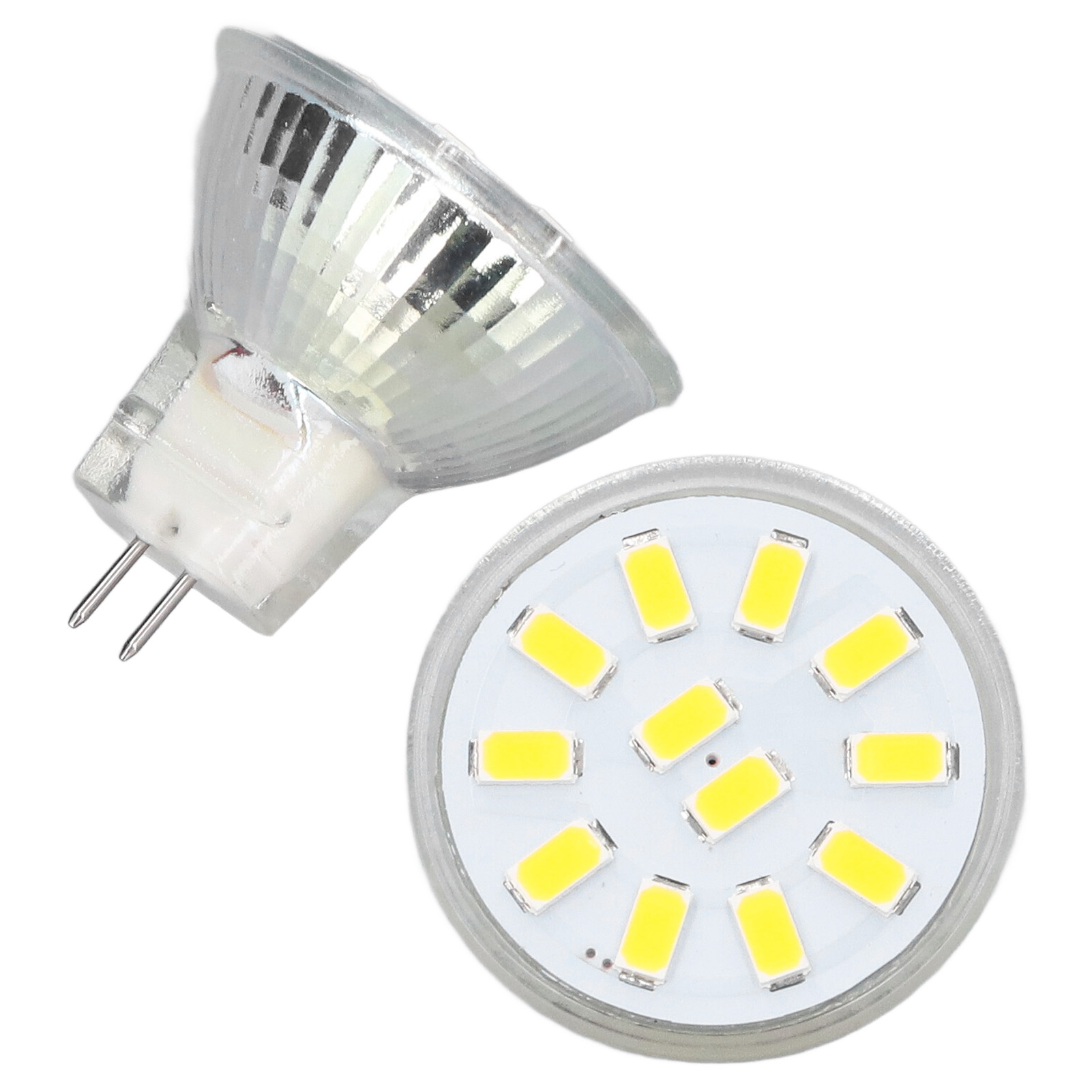 Mr11 Led-lampe, 3 W, 12 Leds, 300 Lm, 2-pin-sockel, Ce- Und Rohs-zertifiziert, Warmweiß, Für Einbaustrahler, Flutlichter, Schienensysteme Und Gartenbeleuchtung – 4er-pack