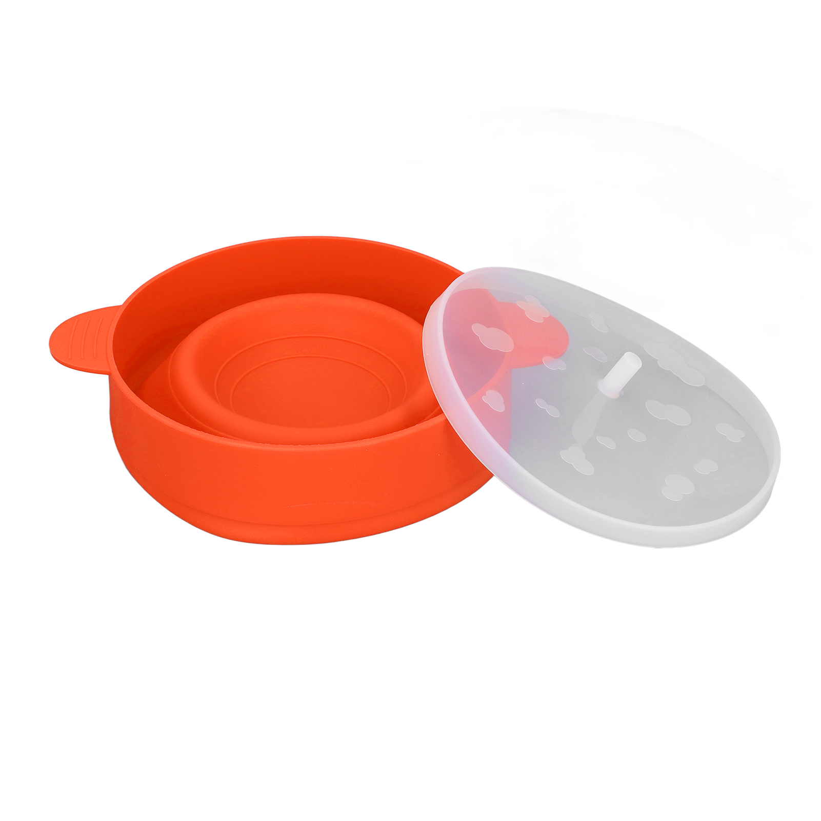Große Orange Silikonschüssel Mit Deckel Und Griff Für Mikrowellen- Und Backofen-popcorn, Beständig Von -40 °c Bis +230 °c