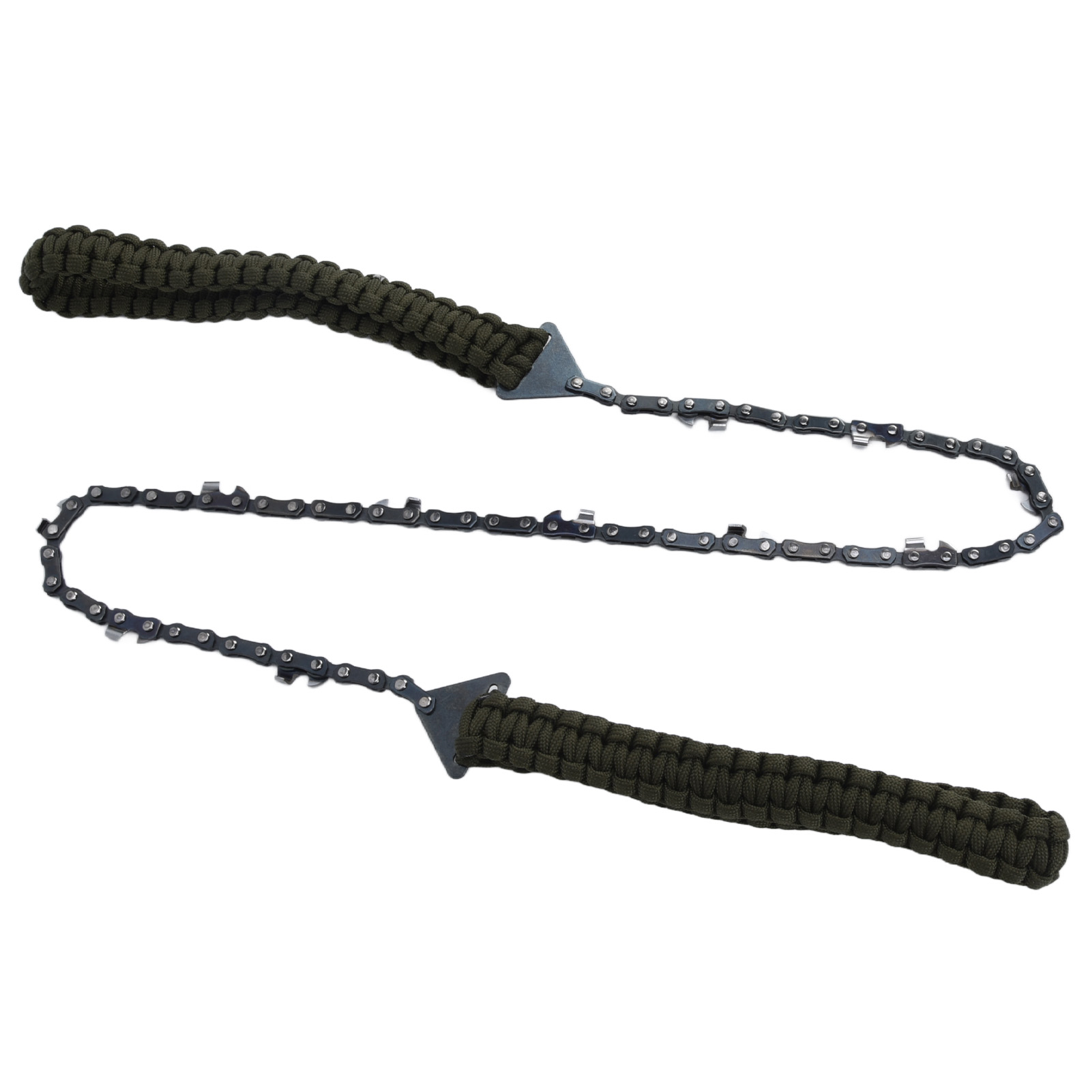 24-zoll-tragbare Camping- Und Forstkettensäge, Militärgrüner Paracord-griff, Faltbare Taschensäge Für Gartenarbeiten (24-zoll-modell Mit Weit Auseinanderliegenden Zähnen)