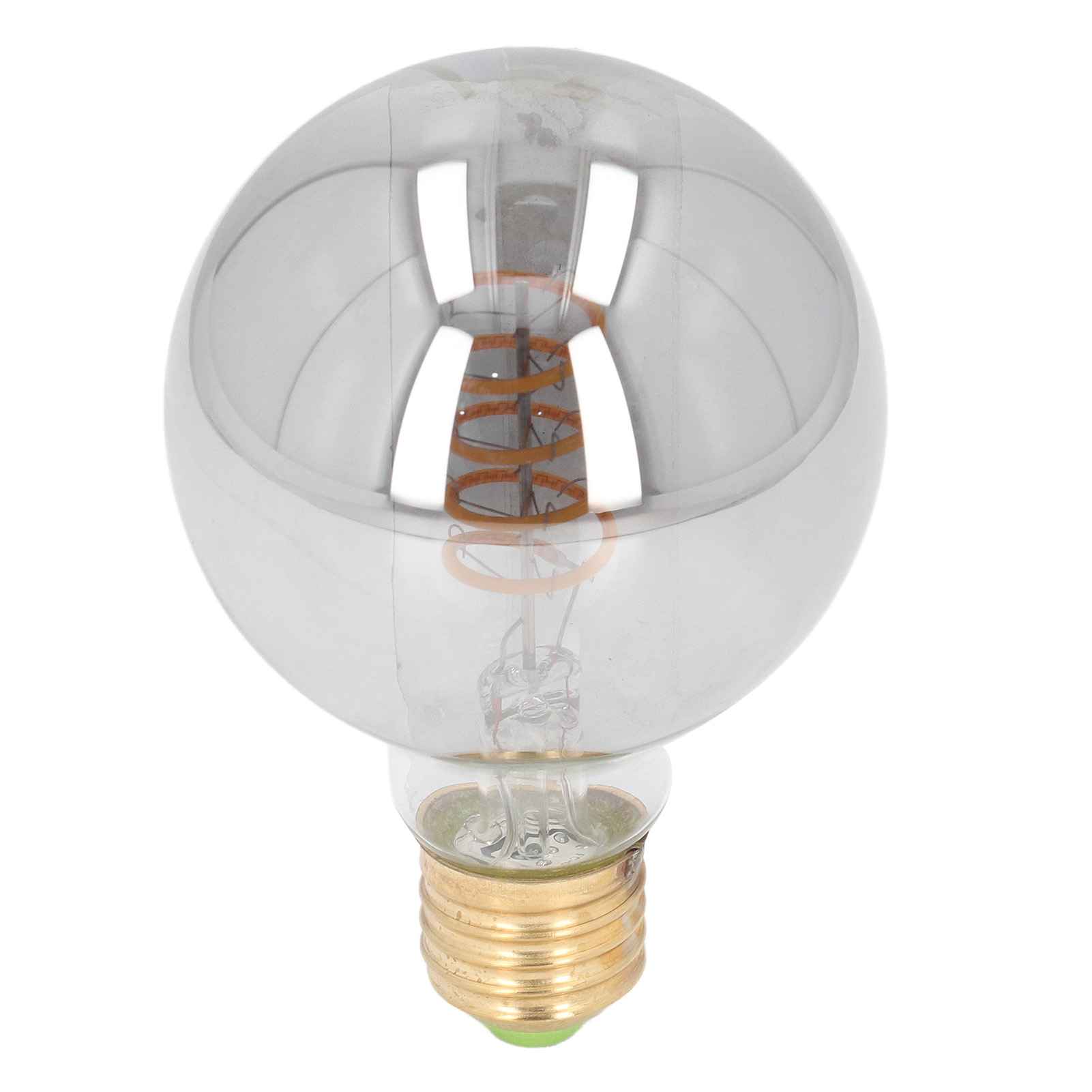 G80 Edison Led-glühbirne, Galvanisiert Rauchgrau, Warmes Licht, E27/e26 Dimmbar, Vintage-glühfaden, Ce/rohs/ukca/emc/lvd-zertifiziert, 220 V (los: G80 Einzelne Spirale Grau)