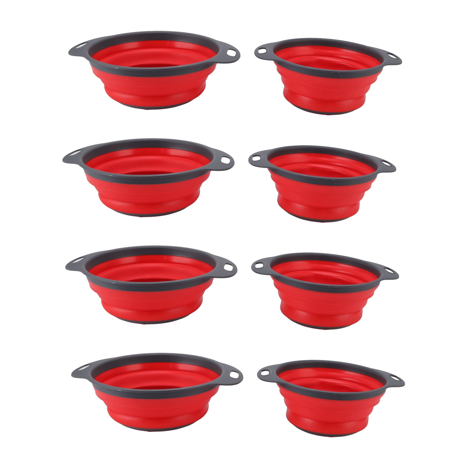 Set Mit 4 Zusammenklappbaren Obstkörben Mit Ausziehbarem Griff, Gemüsesieb, Aufbewahrungskorb, Multifunktionalem Abtropfkorb