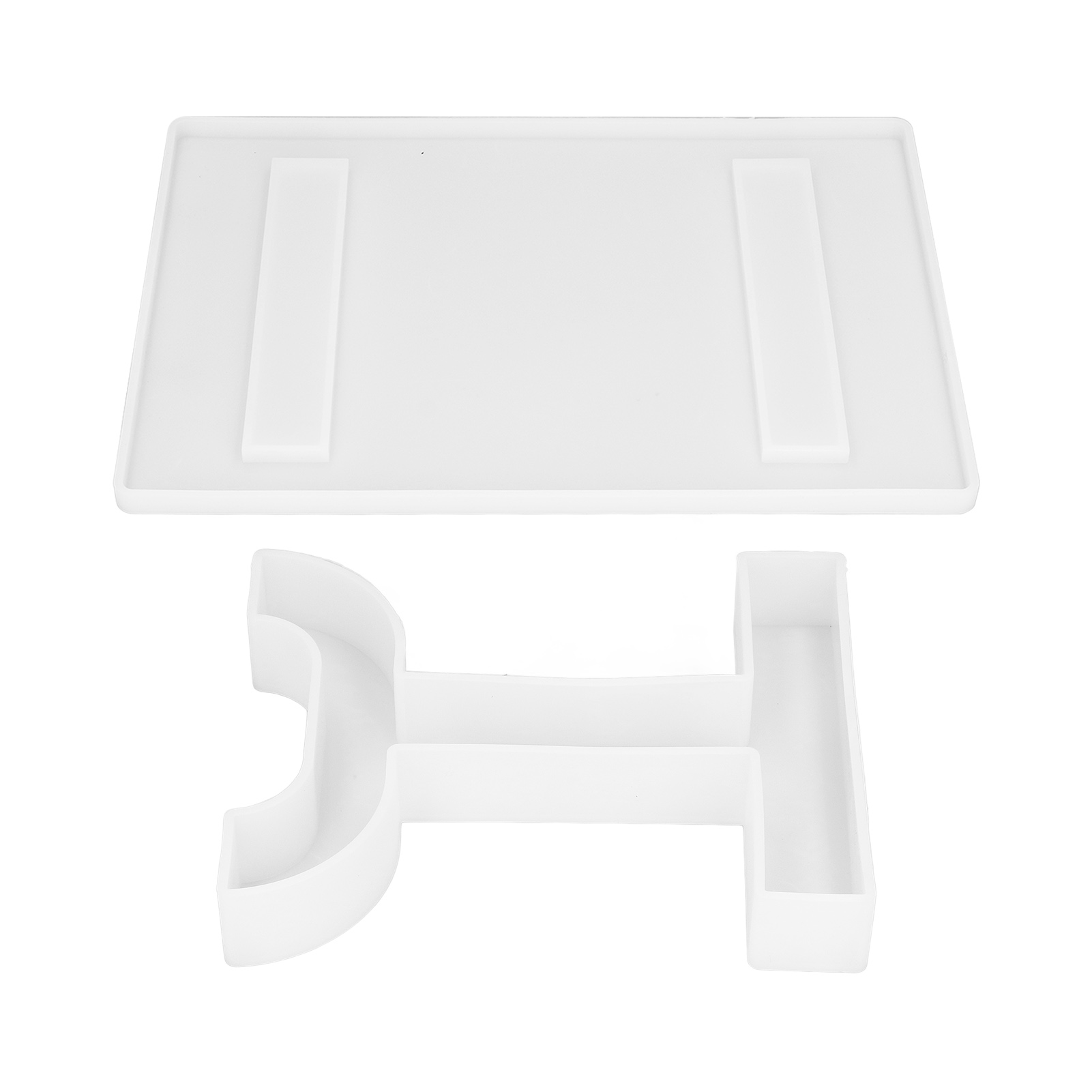 Diy-couchtisch Aus Epoxidharz, T-förmige Silikonform + Tischplatte, Dekoratives Aufbewahrungs-schreibtisch-set