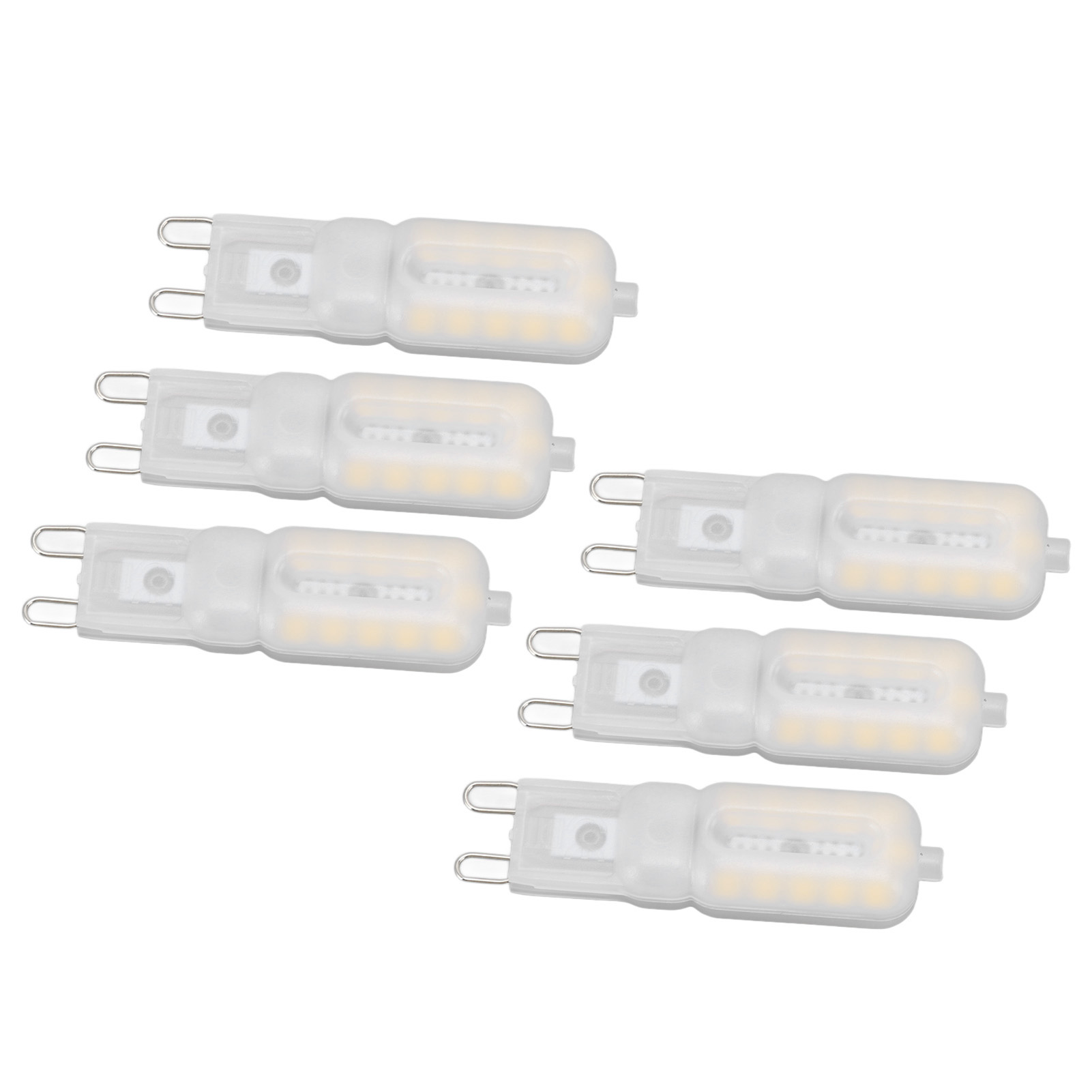 6er-pack G9 5w 22led 2835 Dimmbare Glühbirnen, Neutralweißes Licht, 110v, Für Kronleuchter, Deckenleuchten, Wandleuchten Und Tischlampen, Milchiger Schirm