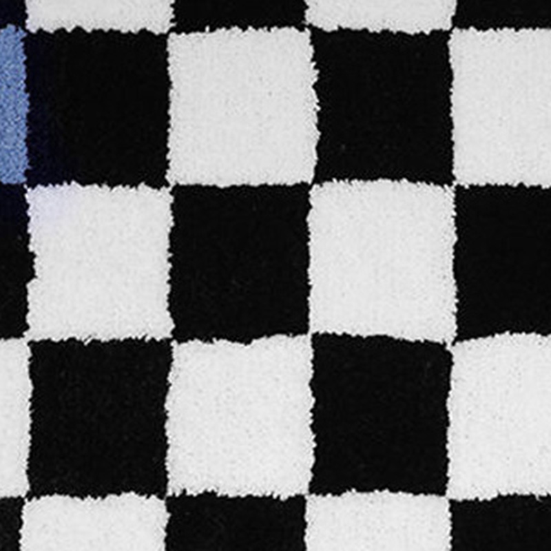 Schwarz-weiß Karierter Teppich Im Französischen Stil, Rutschfest, 40 × 60 Cm, Ideal Für Badezimmer, Eingangsbereich Und Flur, Auch Für Schlafzimmer Und Küche Geeignet.