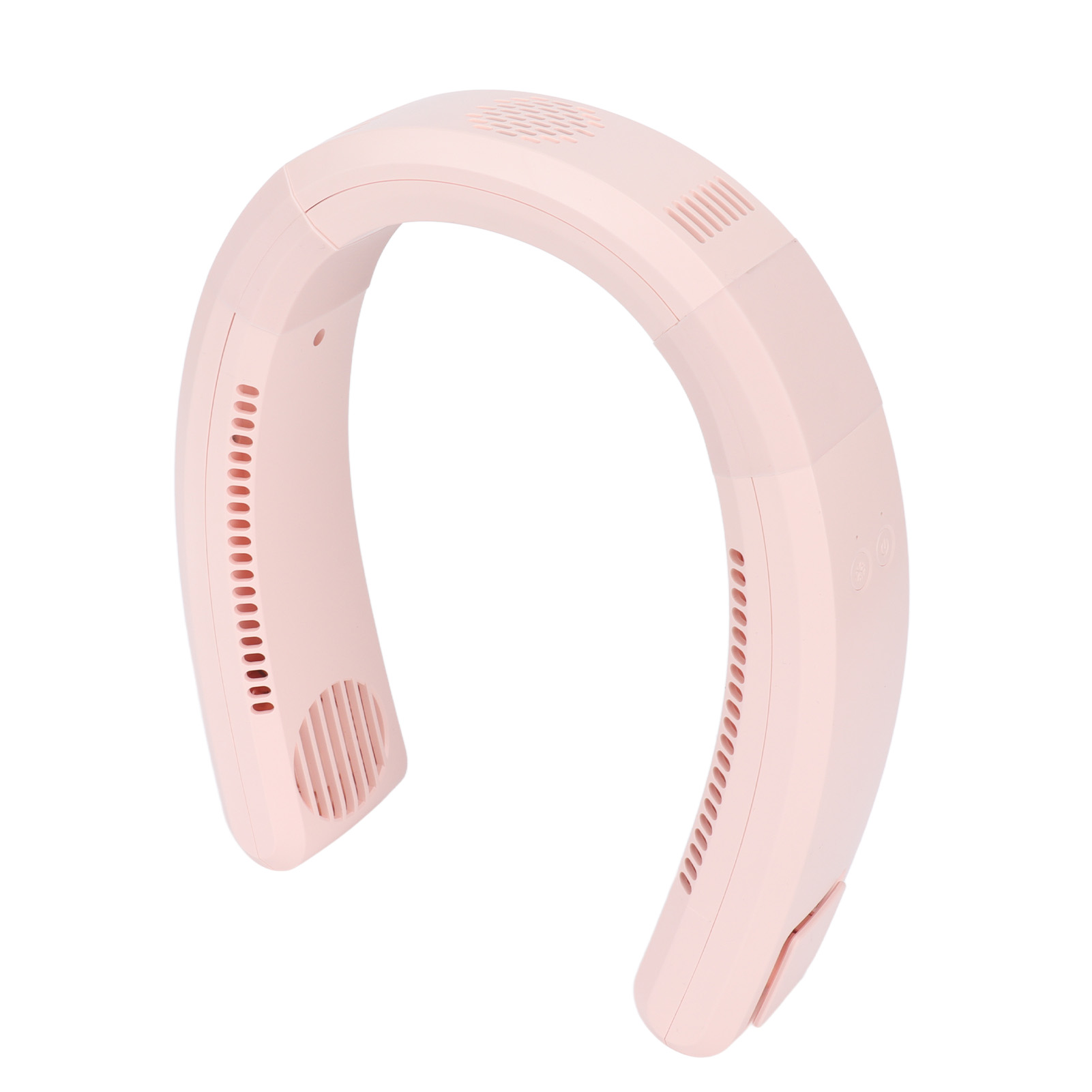 Tragbarer Elektrischer Outdoor-ventilator Mit Halbleiterkühlung, Usb-wiederaufladbarer Nackenventilator Mit Integriertem Akku, Pink