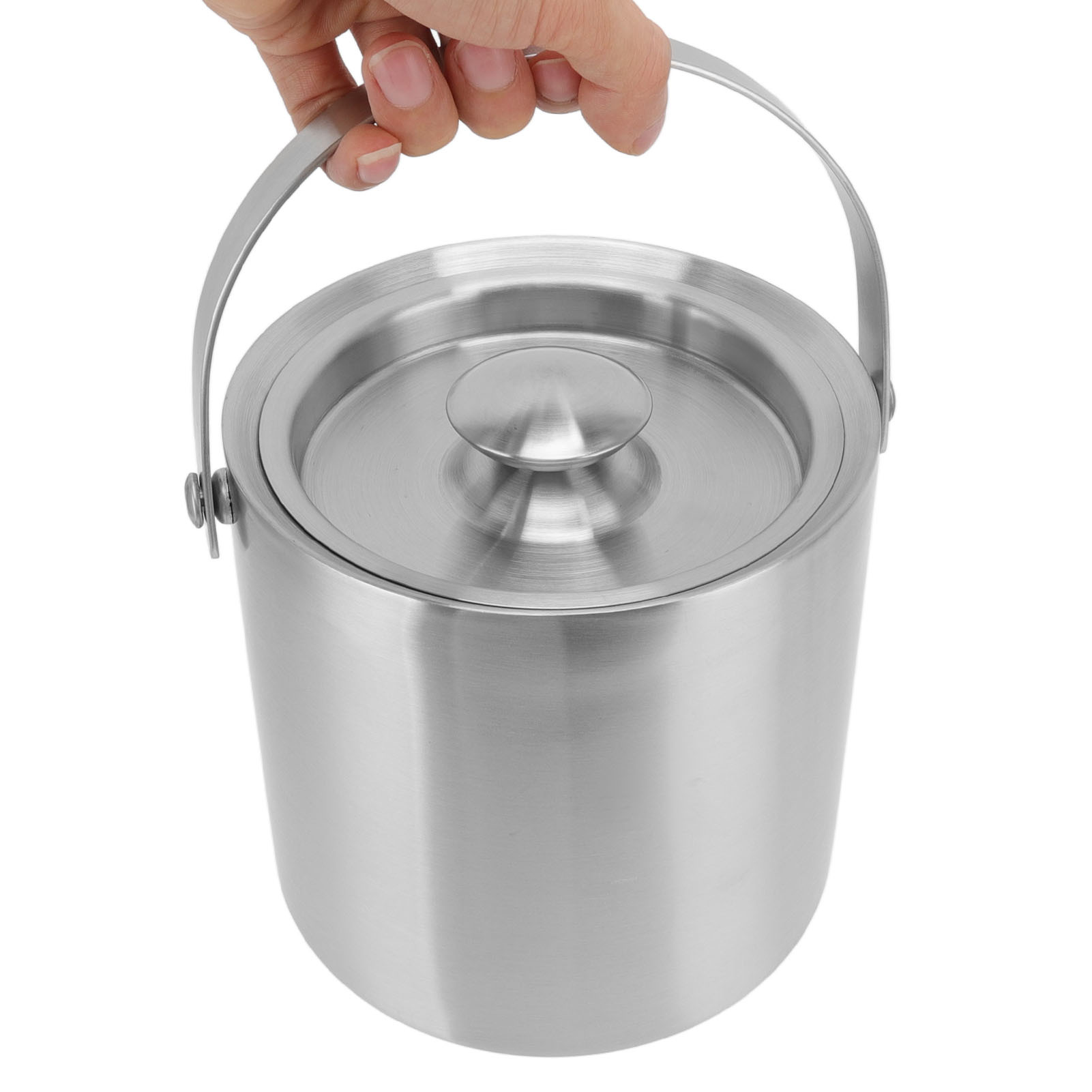Doppelwandiger Eisbehälter Aus Edelstahl Mit Griff, Verstärkte Isolierung, 3 Liter Fassungsvermögen Für Rotwein Und Bier