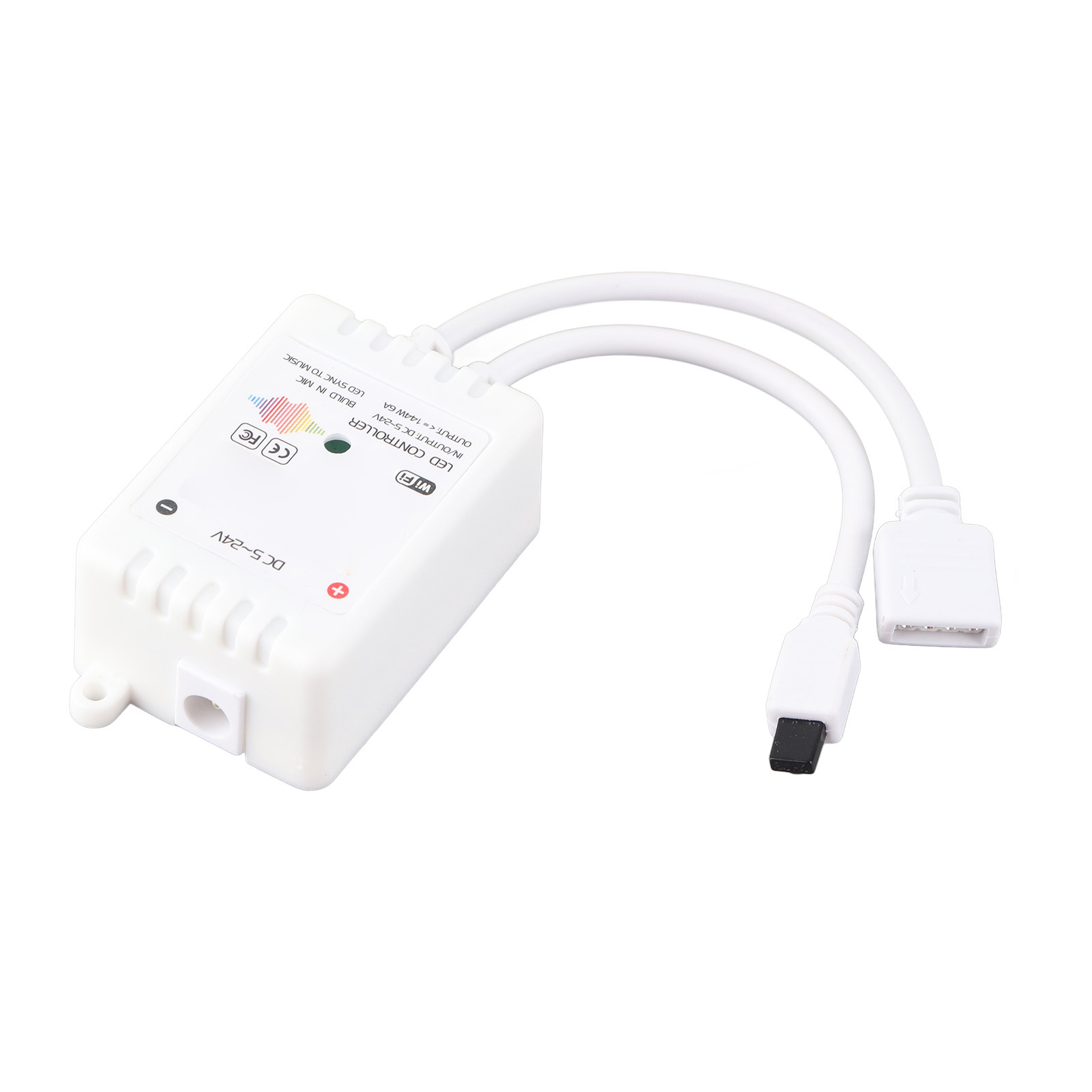 Tuya Dual-mode-wlan/bluetooth-smart-sprachcontroller Mit 24-tasten-ir-wlan-fernbedienung (mit Integriertem Akku) 3-wege-steuerung