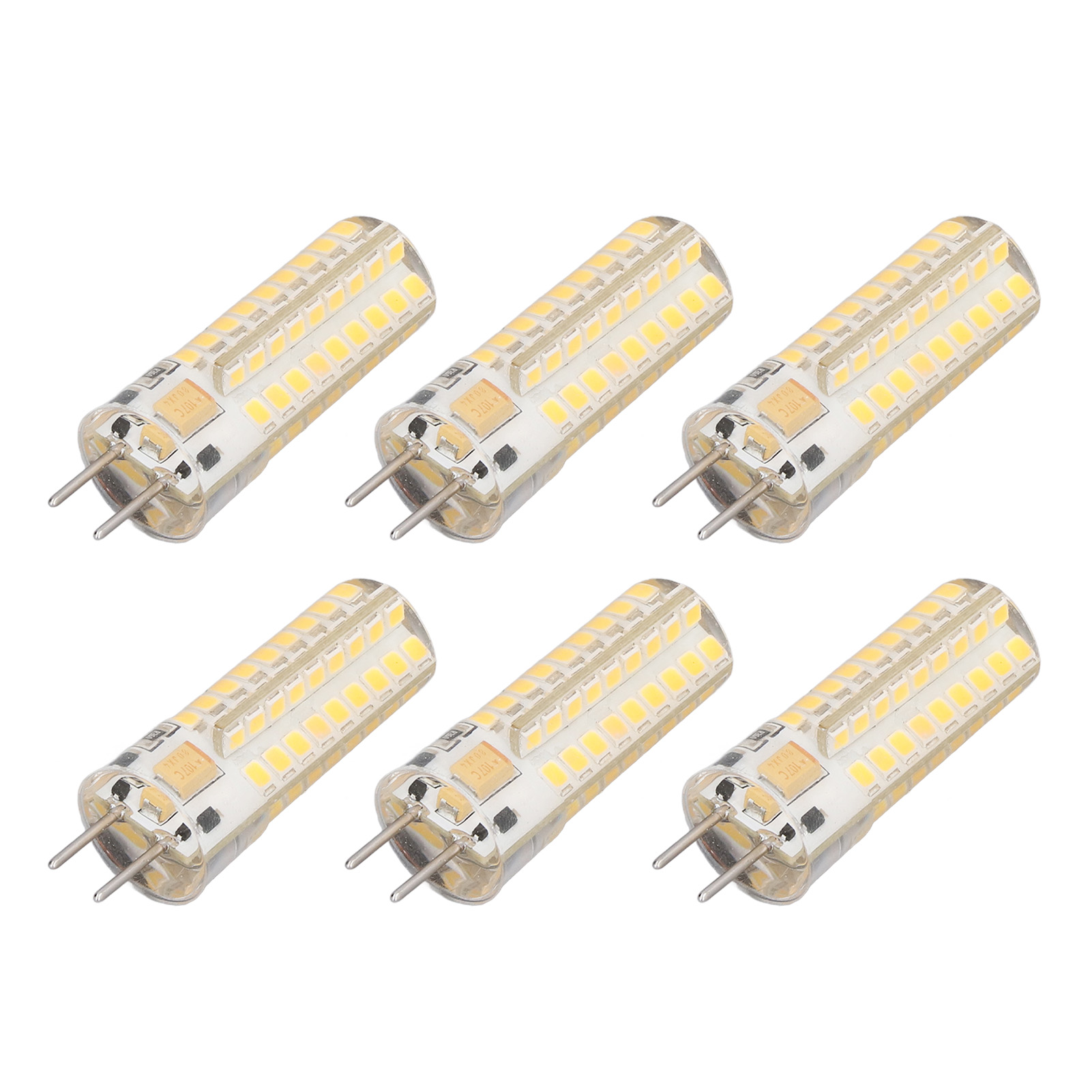 6er-pack Gy6.35 7w 72led 3000k Warmweiße Glühbirnen, Ac/dc12v, Kompatibel Mit Deckenleuchten, Wandleuchten, Lampen, Ce/rohs-zertifiziert, Aus Silikon.