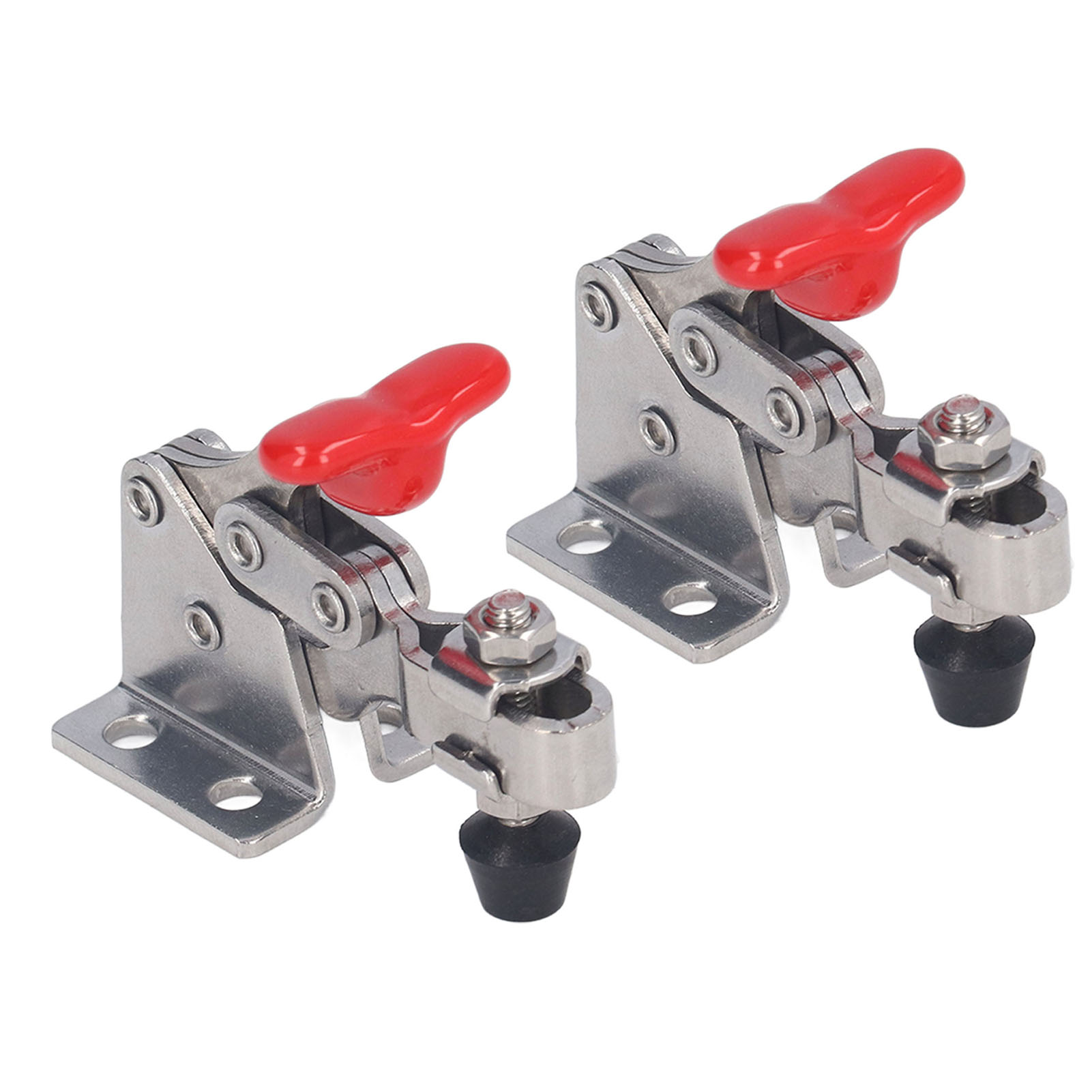 Set Mit 2 Schnellspannklemmen Aus Edelstahl, 68 Kg Haltekraft, Hebelverriegelungsmechanismus, Modell Gh-13005-ss, 2 Stück