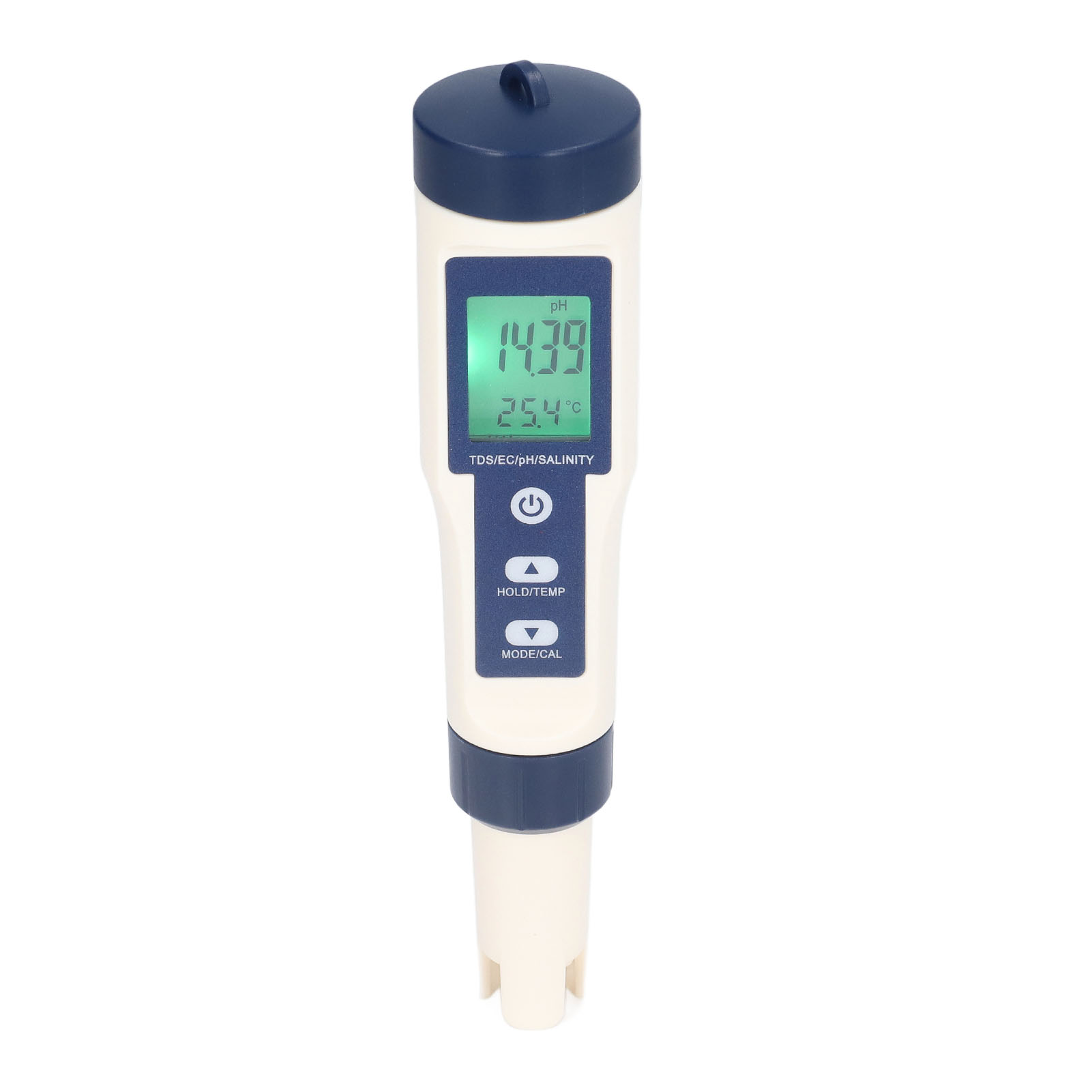 5-in-1 Salzgehalts-, Tds-, Temperatur- Und Ec-tester, Tragbares Wasserqualitätsmessgerät Mit Hintergrundbeleuchtung, Ph-meter Ph111bl (batterie Nicht Enthalten, Pulver Wird Mitgeliefert)