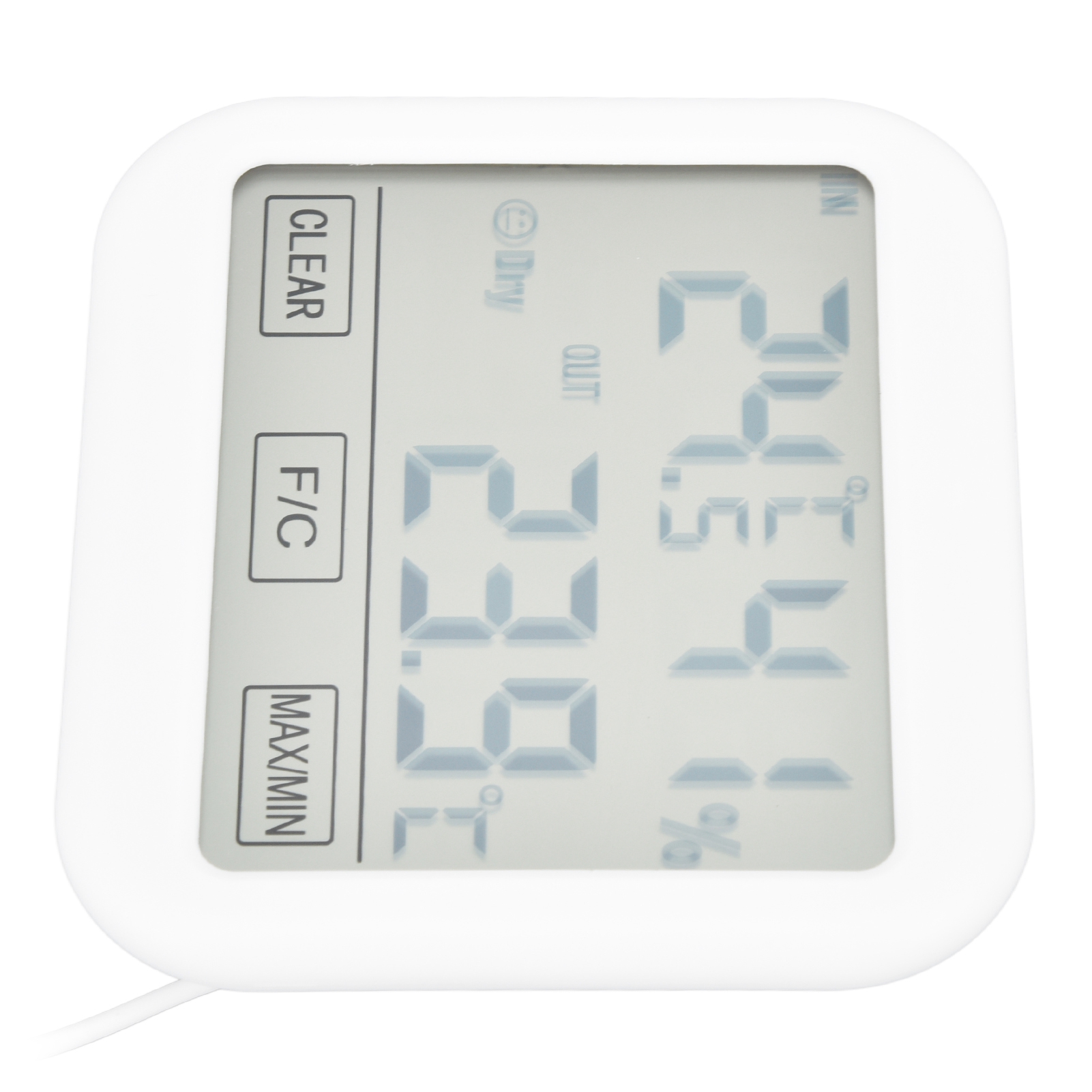 Digitales Touchscreen-thermometer Und Hygrometer Für Den Innenbereich Mit Temperatur- Und Feuchtigkeitssensor (batterie Nicht Im Lieferumfang Enthalten)