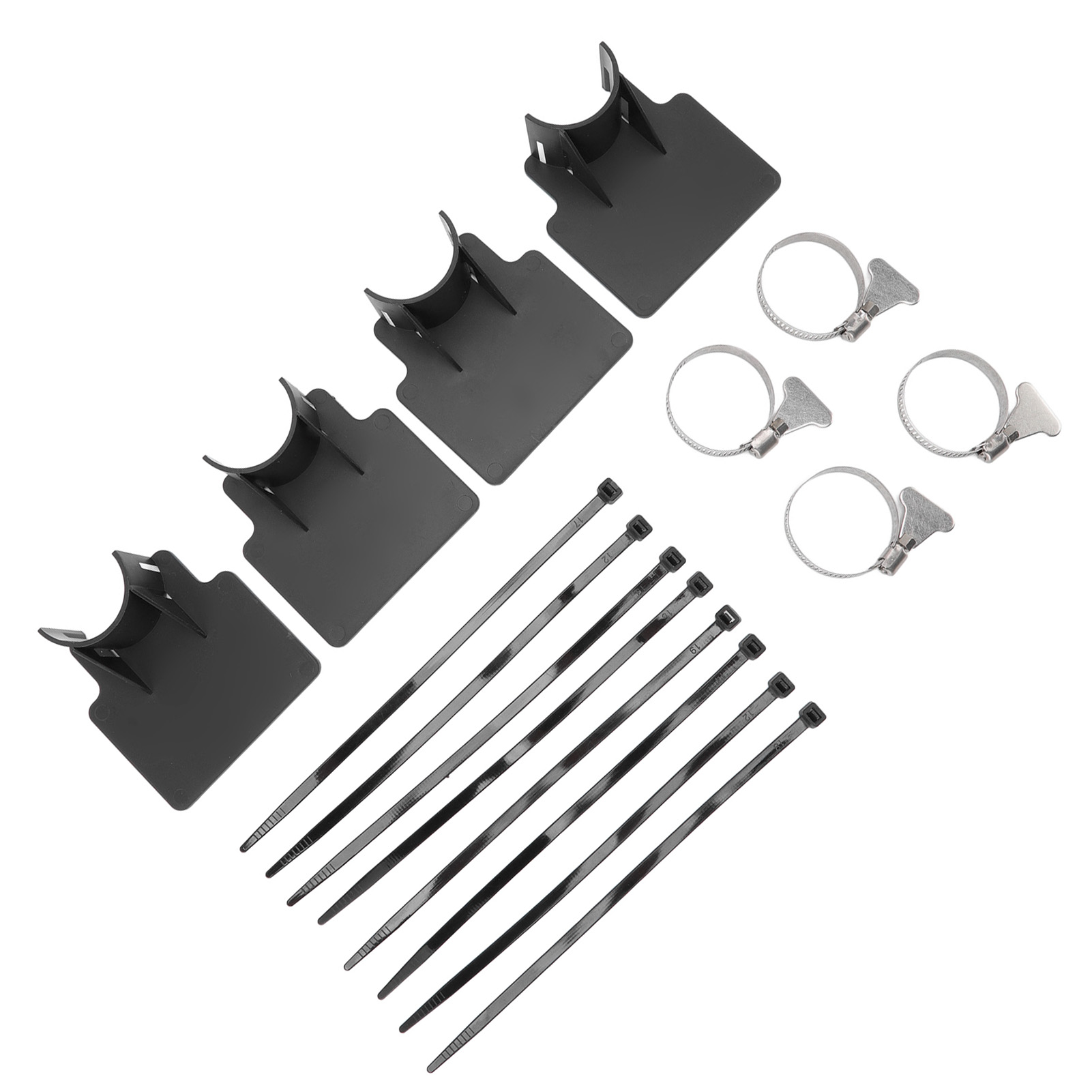 Set Mit 4 Schwarzen Poolschlauchhalterungen, Premium-ausführung Für Poolschläuche