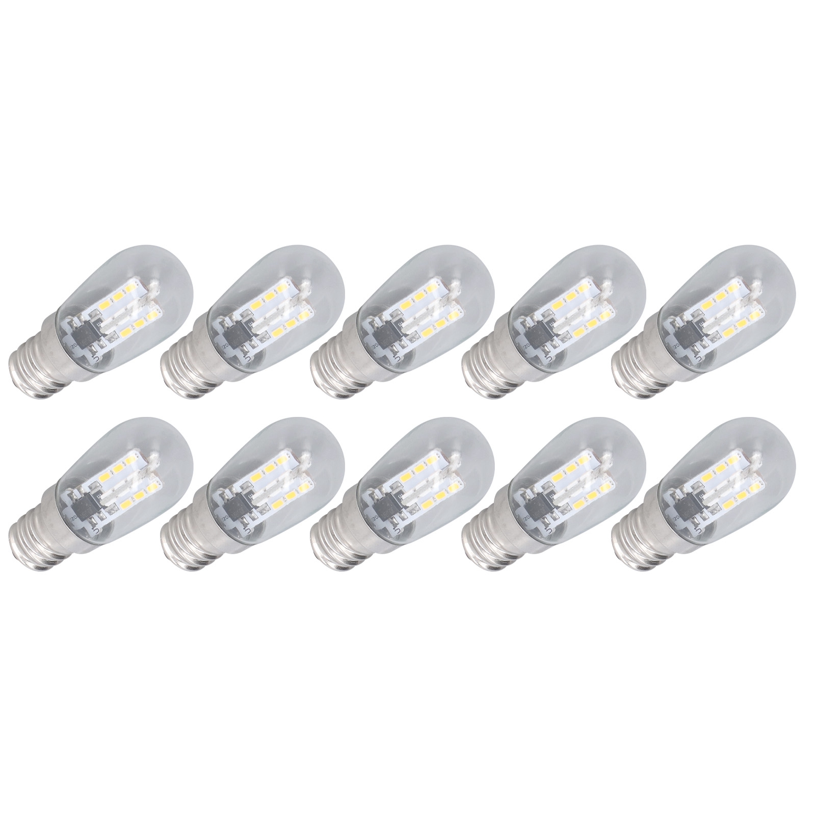 Packung Mit 10 E12 Warmweißen Glasbirnen 220v, Ce+rohs Zertifiziert, Für Kronleuchter, Deckenleuchten, Wandleuchten Und Tischlampen (ref. E1201013, In Verbindung Mit 3119200064611).