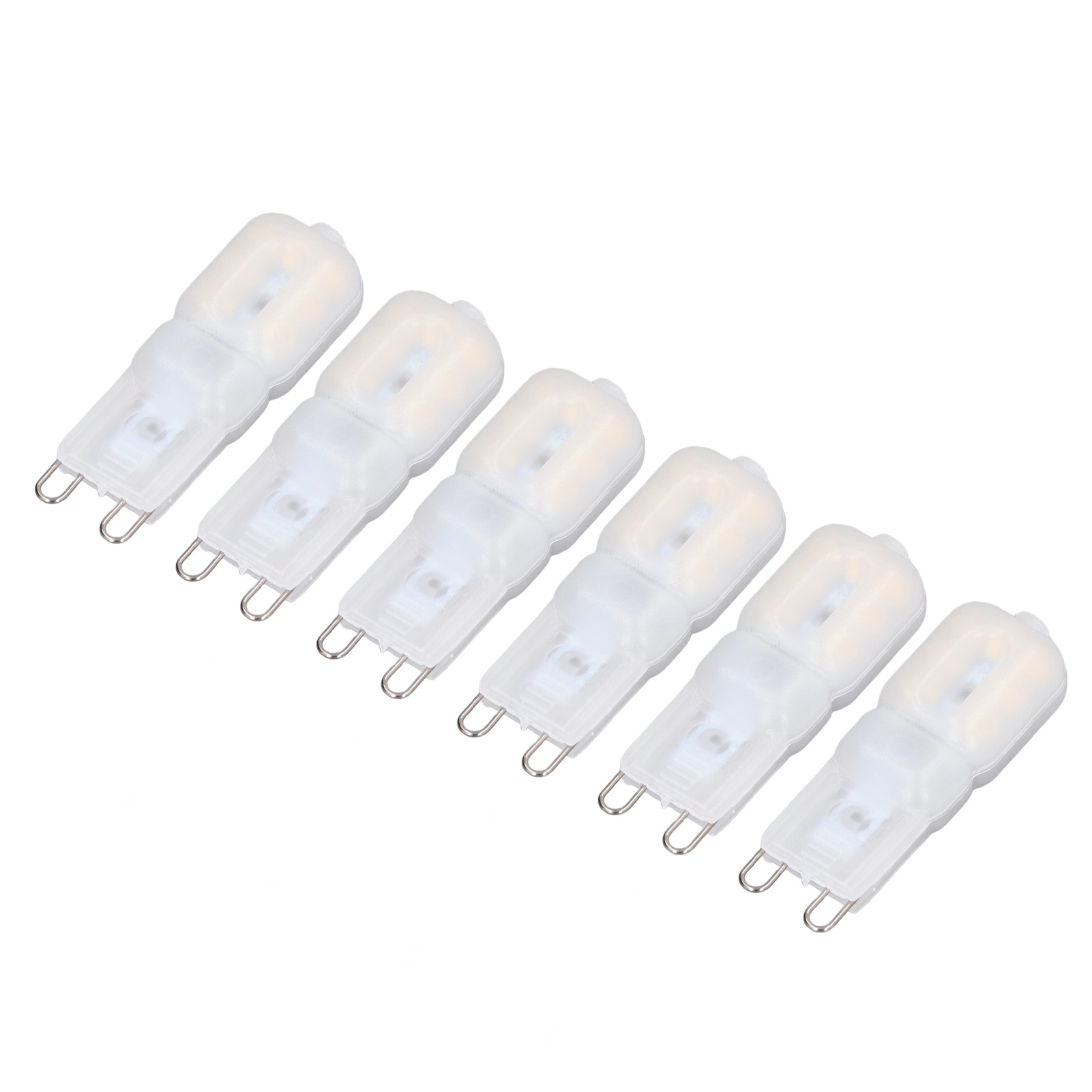 Packung Mit 6 G9 3w Glühbirnen, Neutralweiß 110-140v, Dimmbar, Ce+rohs Zertifiziert, Für Kronleuchter, Deckenleuchten, Wandleuchten Und Tischlampen (milchweißer Schirm).