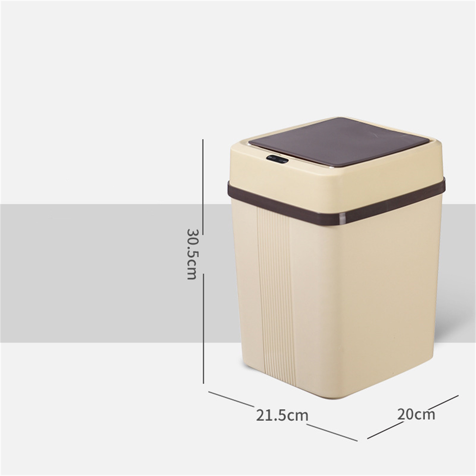 Neuer Intelligenter Sensor-abfalleimer Für Küche, Bad Und Wc, Automatischer Deckel, Modell Lt-1001, Beige, Einzelmodus, 12 L, Langlebige Batterien