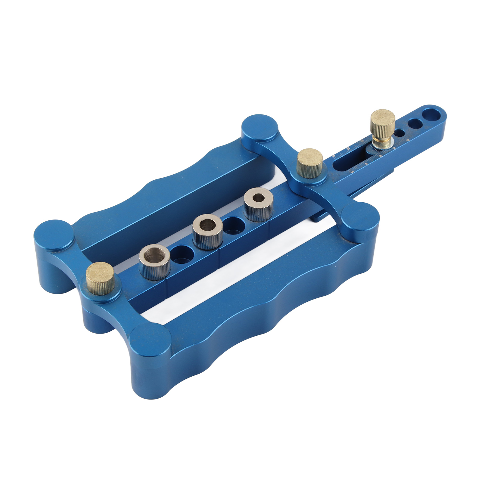 Set Mit 1 Blauer Gerader Bohrschablone Für Die Holzbearbeitung, Positionierungswerkzeug Für Runde Dübel, Präzises Bohren Für Heimwerkerprojekte Mit Holz.