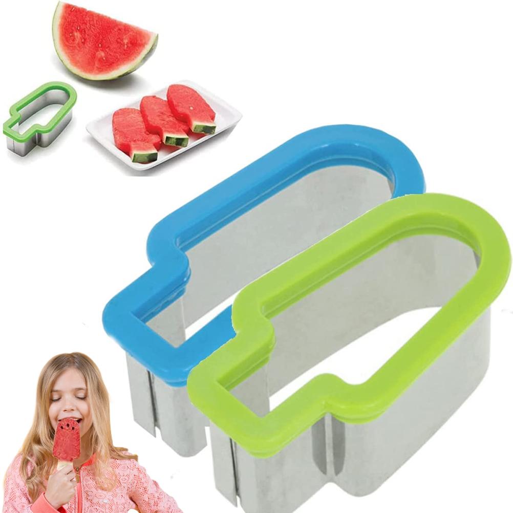 Stück Eiscreme-förmige Wassermelonen-schneideform, Blockausstecher, Blau