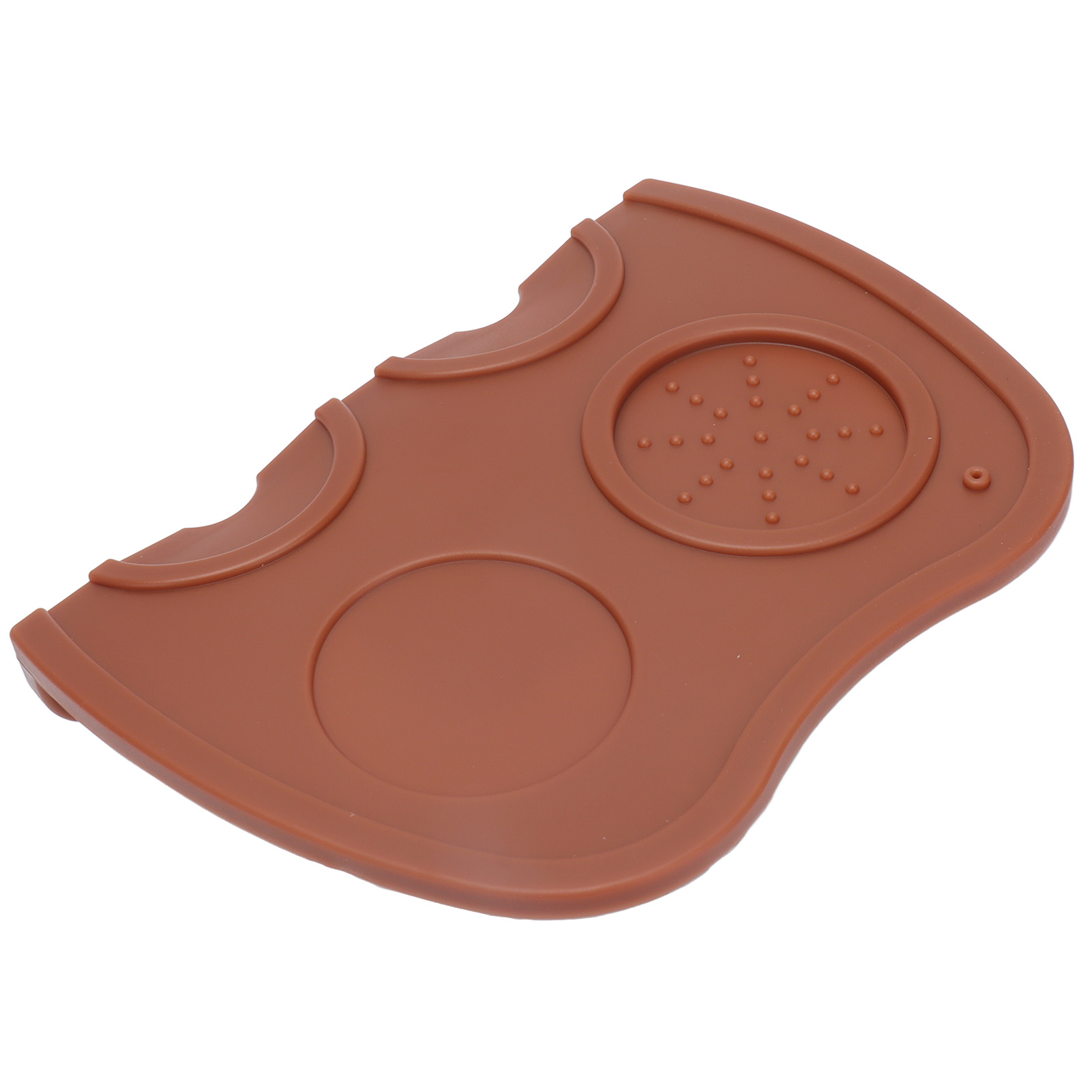 Rutschfeste Silikon-kaffeetampfmatte, Set C, Eckpresskissen, Braun, 38 X 30 Cm