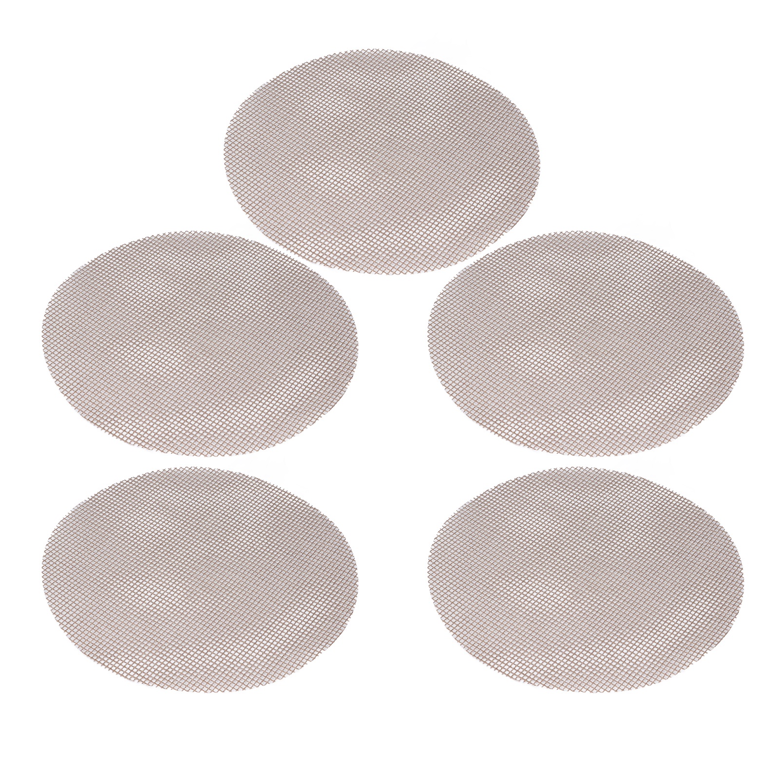 Set Mit 5 Runden, Antihaftbeschichteten Backmatten, 36 Cm Durchmesser, Hitzebeständig, Wiederverwendbar, Braun, Für Pizza Und Grillen