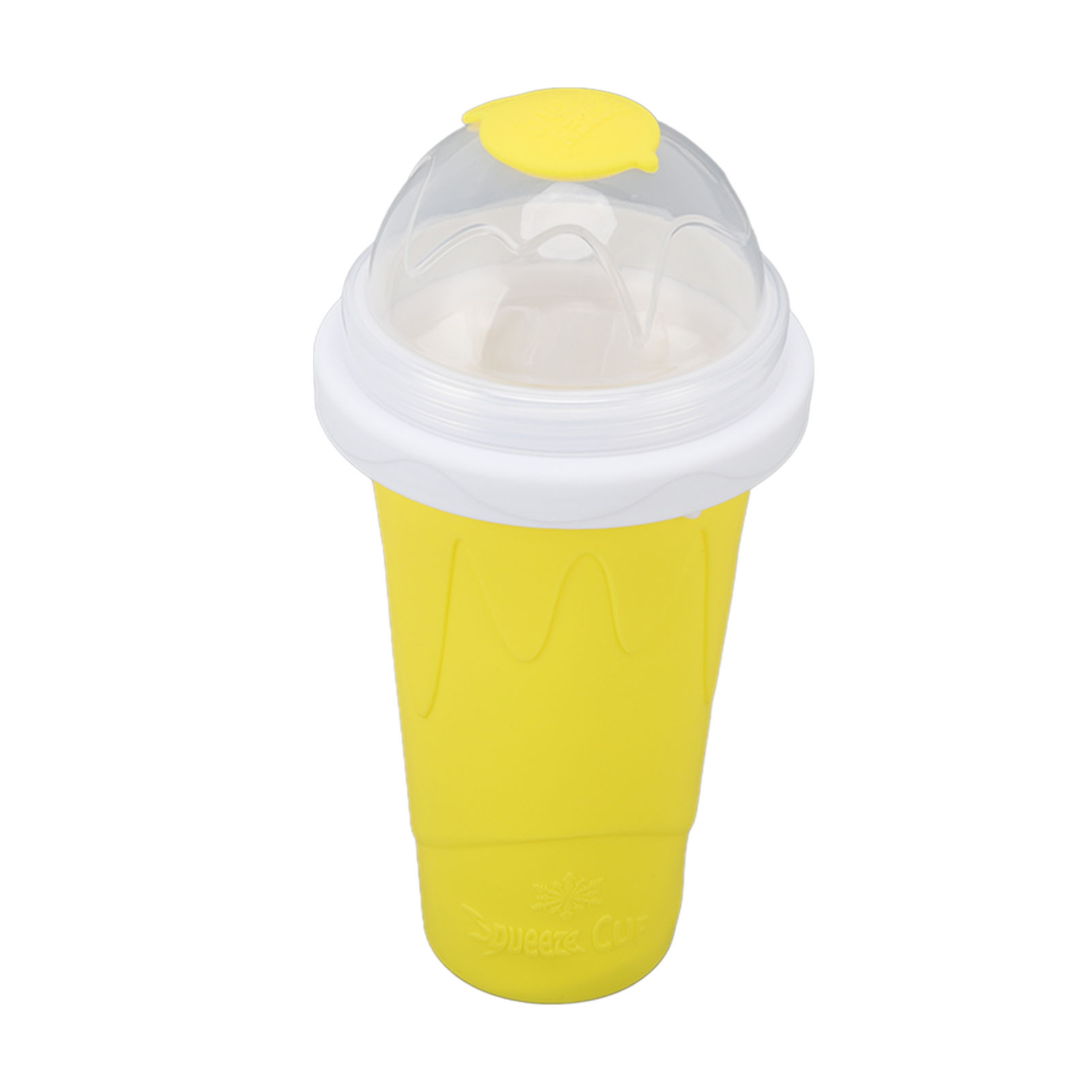 Magisches Slush-glas, Silikon-eisbecher, Becher Für Sofort Gefrorene Smoothies (löffelfarbe Zufällig) Gelb