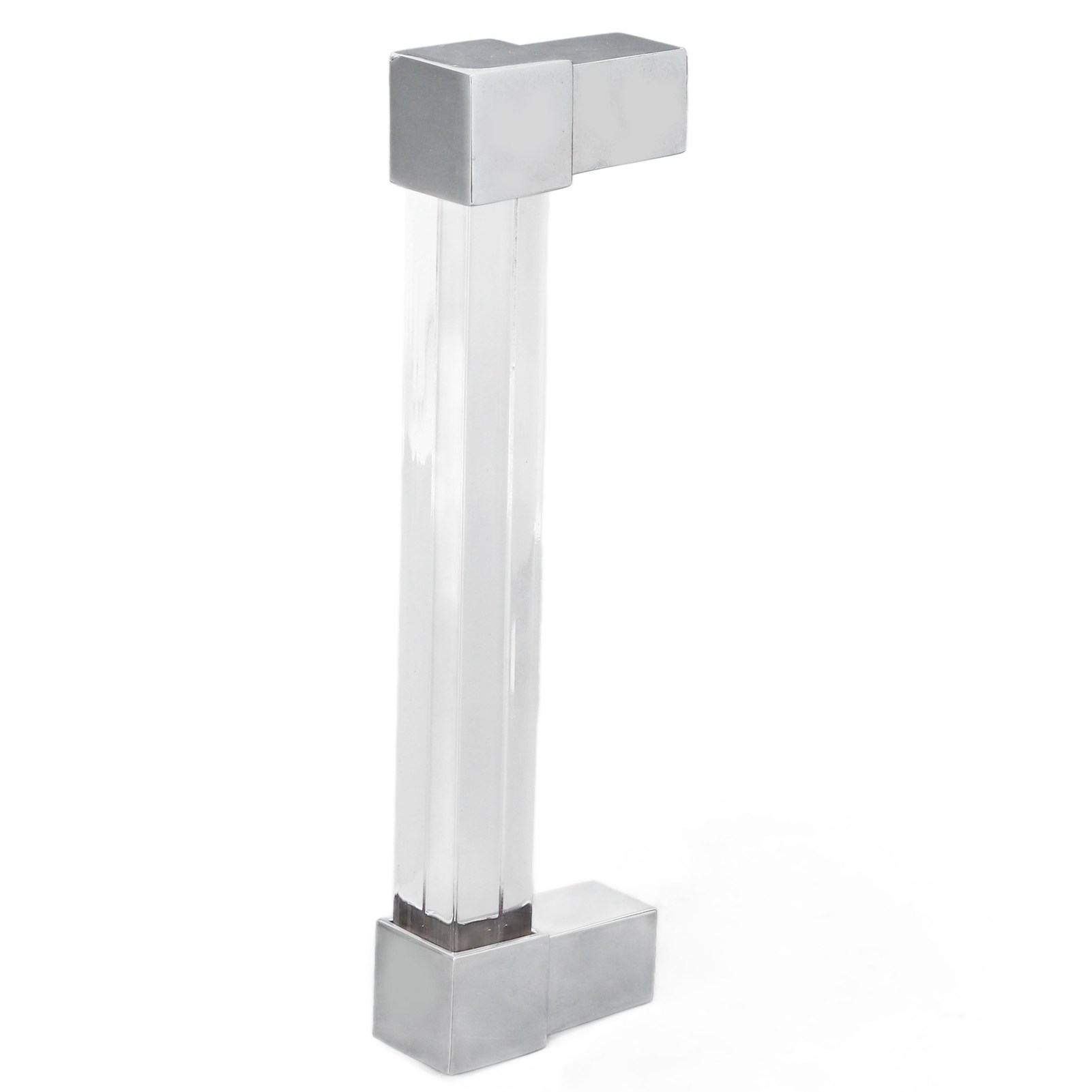 Schubladengriff Aus Transparentem Acryl, 96 Mm Silberner Türgriff, Goldener Metallgriff Für Schrank Und Kommode, Verpackung In Luftpolsterfolie, Einzelloch.