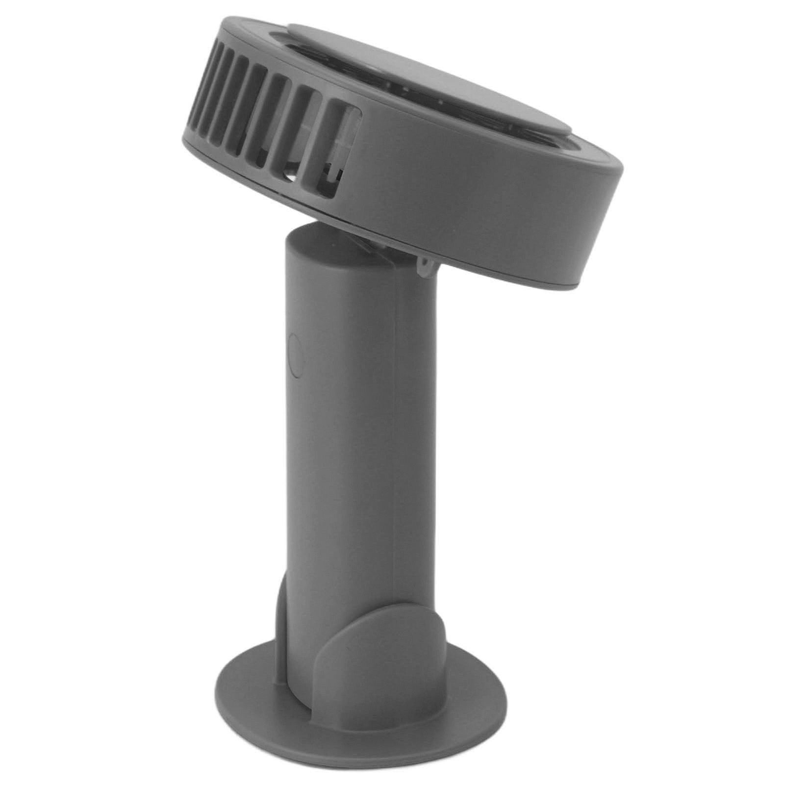 Mini-handventilator, 90° Verstellbarer Nackenventilator, Usb-aufladbar (mit Integriertem Akku), Grau
