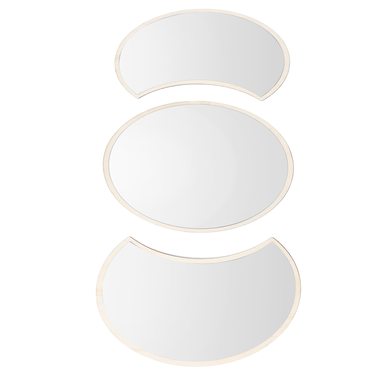 Acryl-mondspiegel Mit Rahmen, Wandaufkleber Fürs Wohnzimmer, Mond-hintergrunddekoration, 3-teiliges Set, Silber (kartonverpackung)